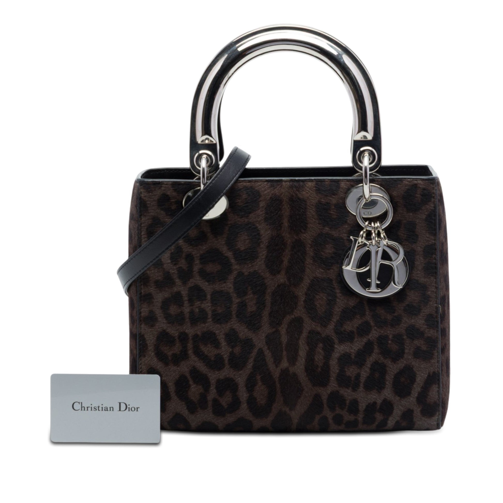 Dior Medium Pony Hair Leopard Print Lady Dior