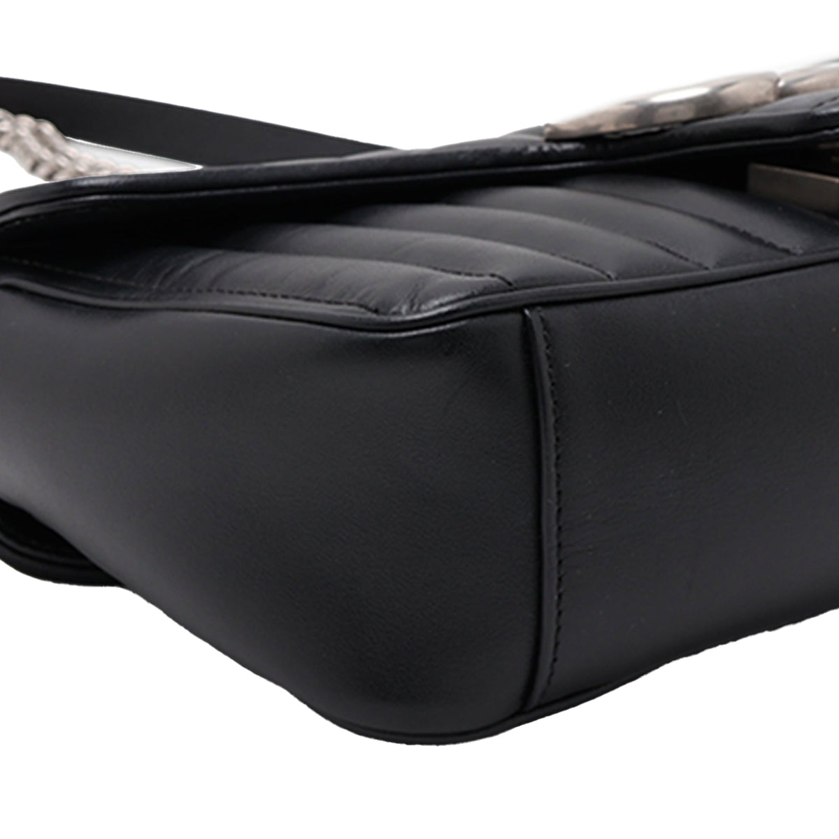 Gucci Medium GG Marmont Matelasse Calfskin Aria Shoulder Bag — Black