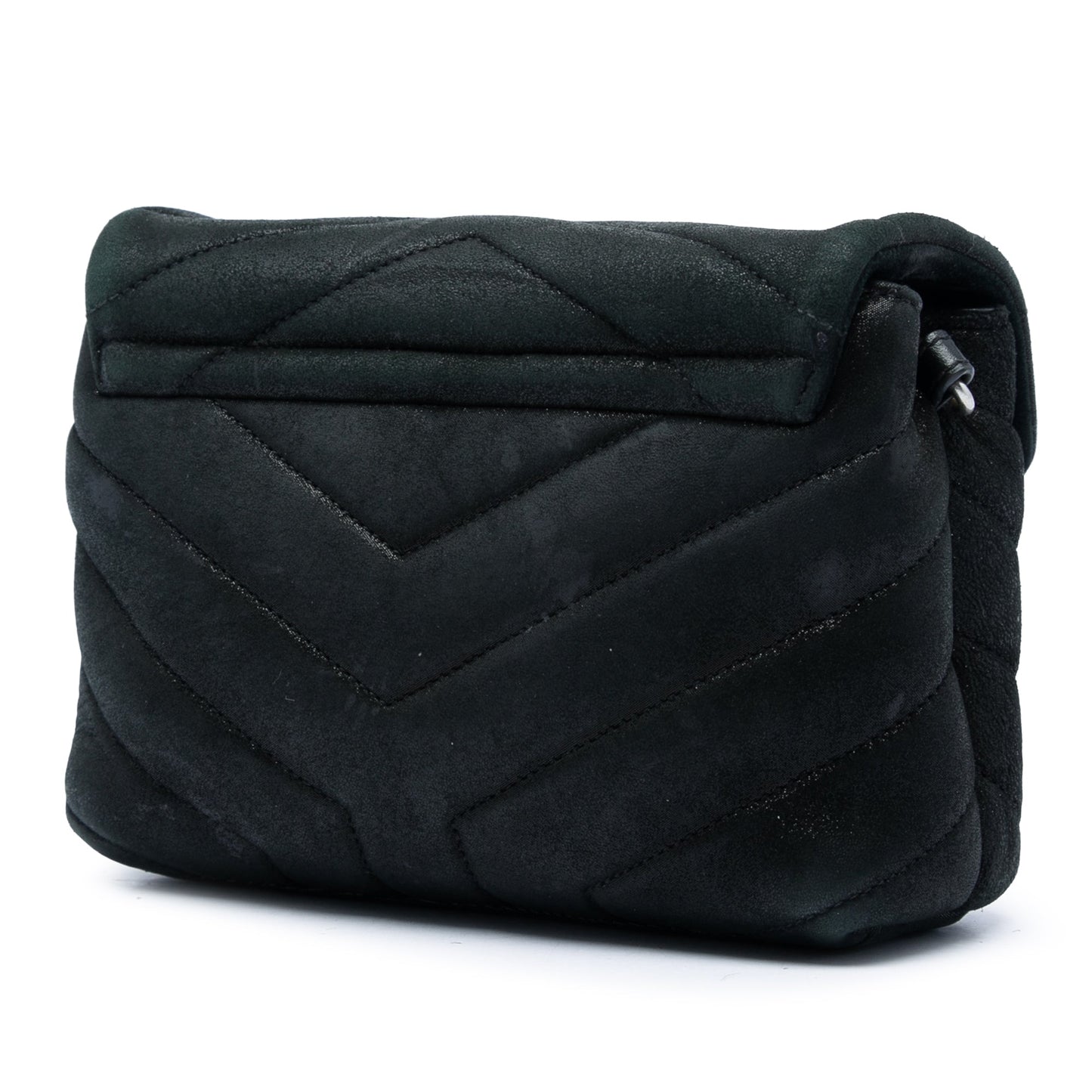 Saint Laurent Toy Matelasse Glitter Suede Monogram LouLou Crossbody