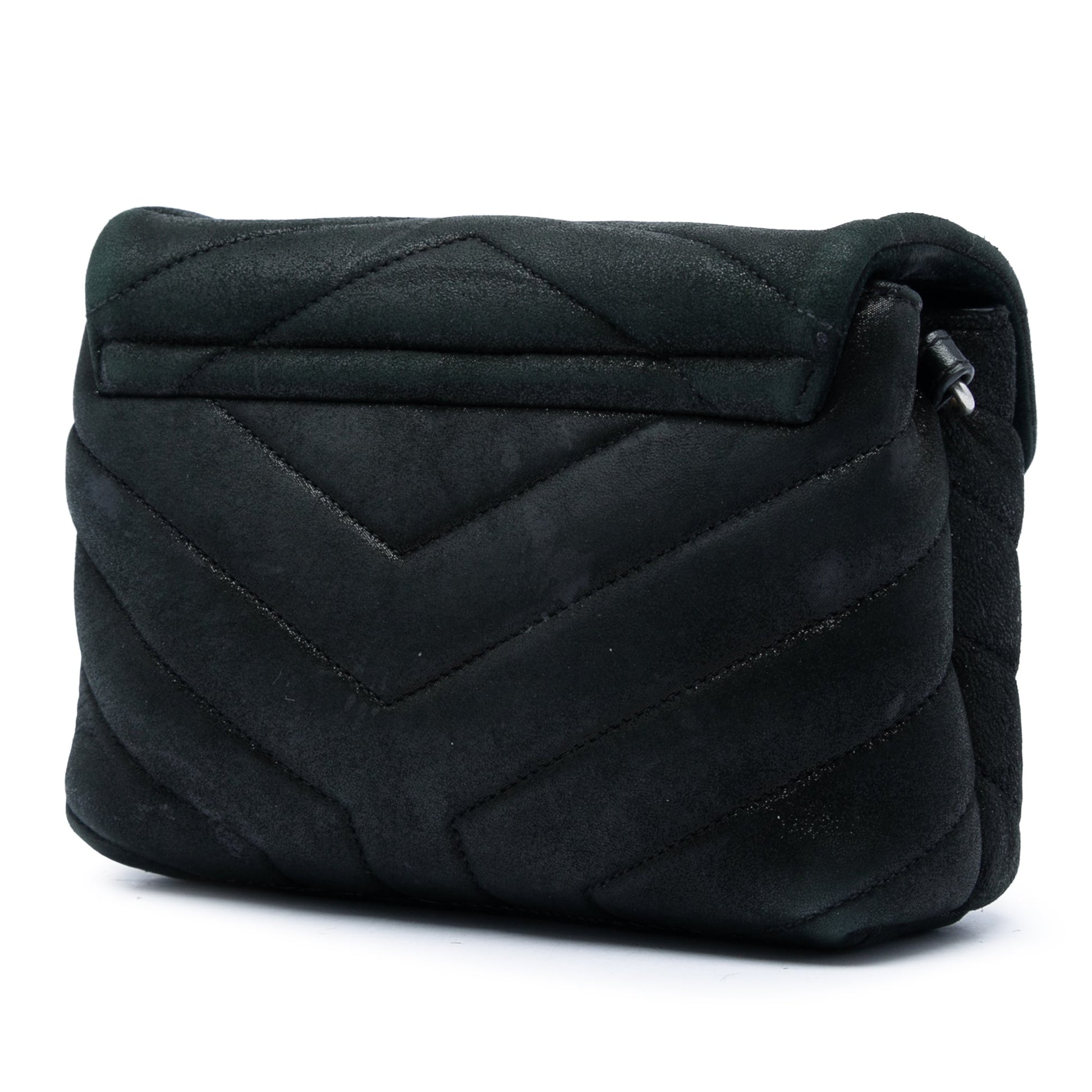 Saint Laurent Toy Matelasse Glitter Suede Monogram LouLou Crossbody