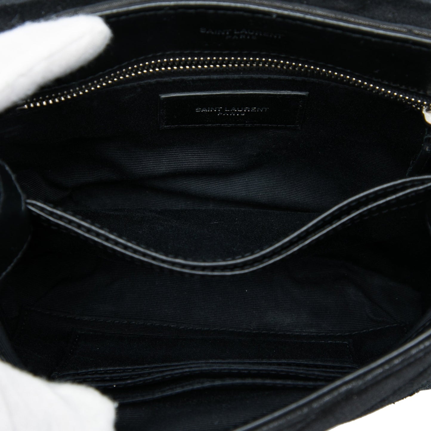 Saint Laurent Toy Matelasse Glitter Suede Monogram LouLou Crossbody