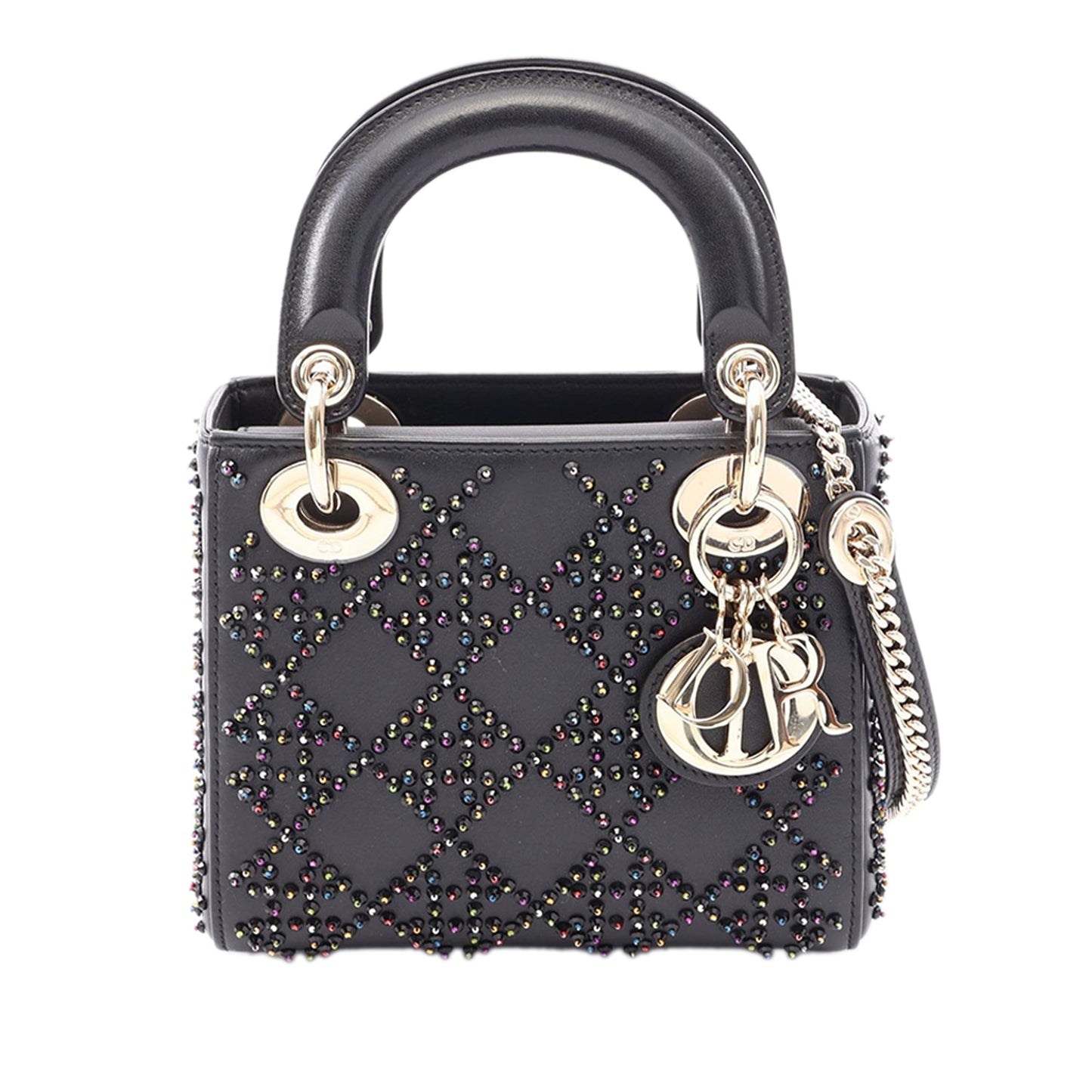 Dior Mini Lambskin Cannage Beaded Lady Dior