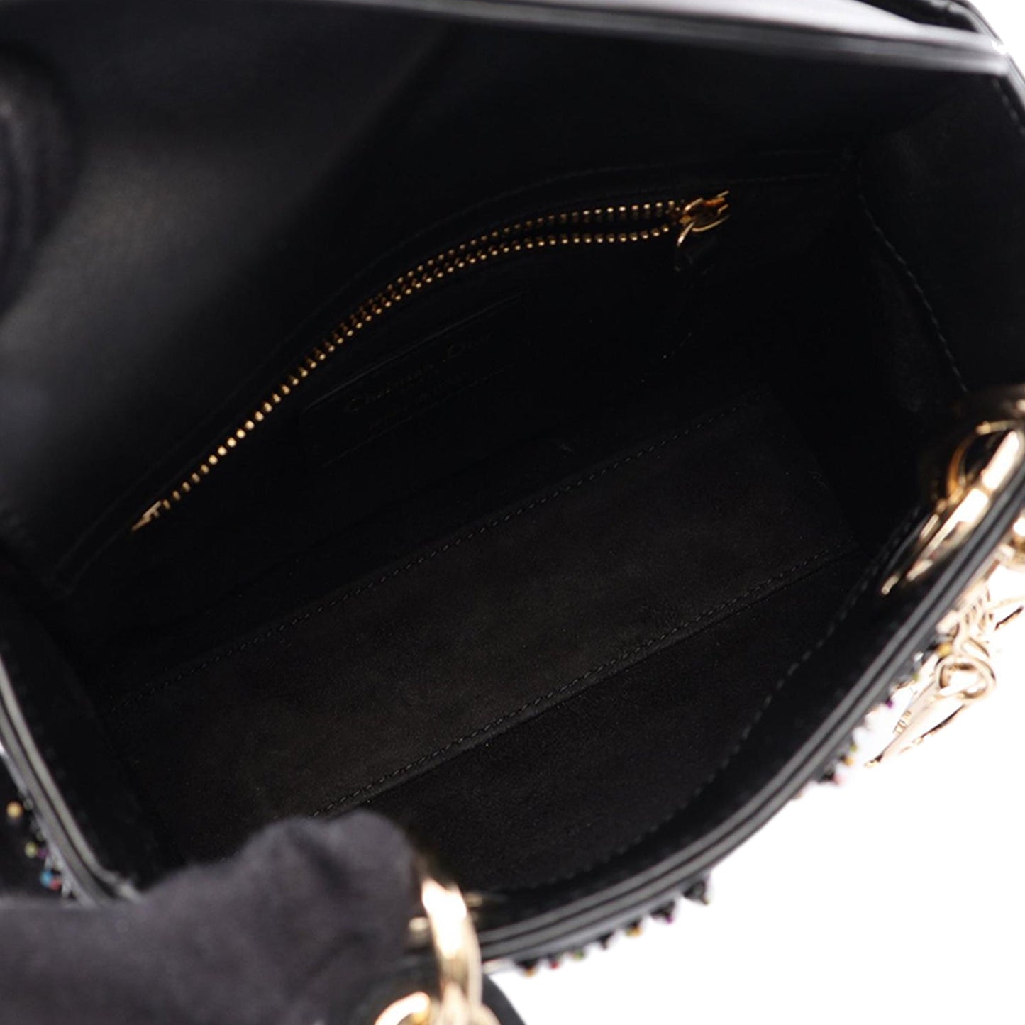 Dior Mini Lambskin Cannage Beaded Lady Dior
