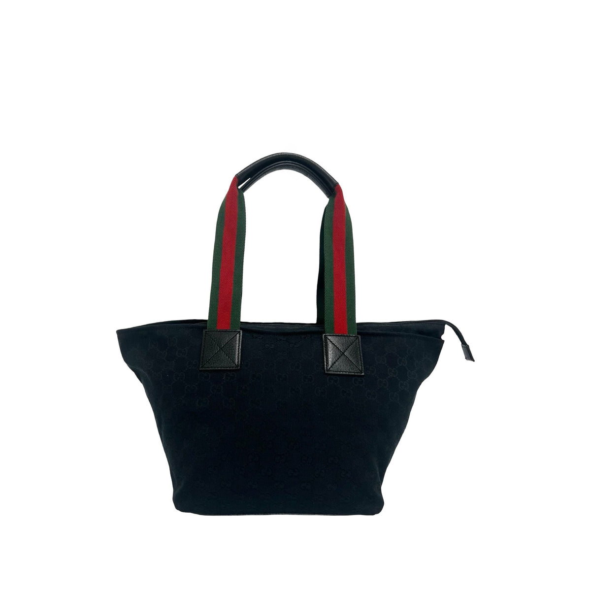 Gucci GG Canvas Web Tote — Black