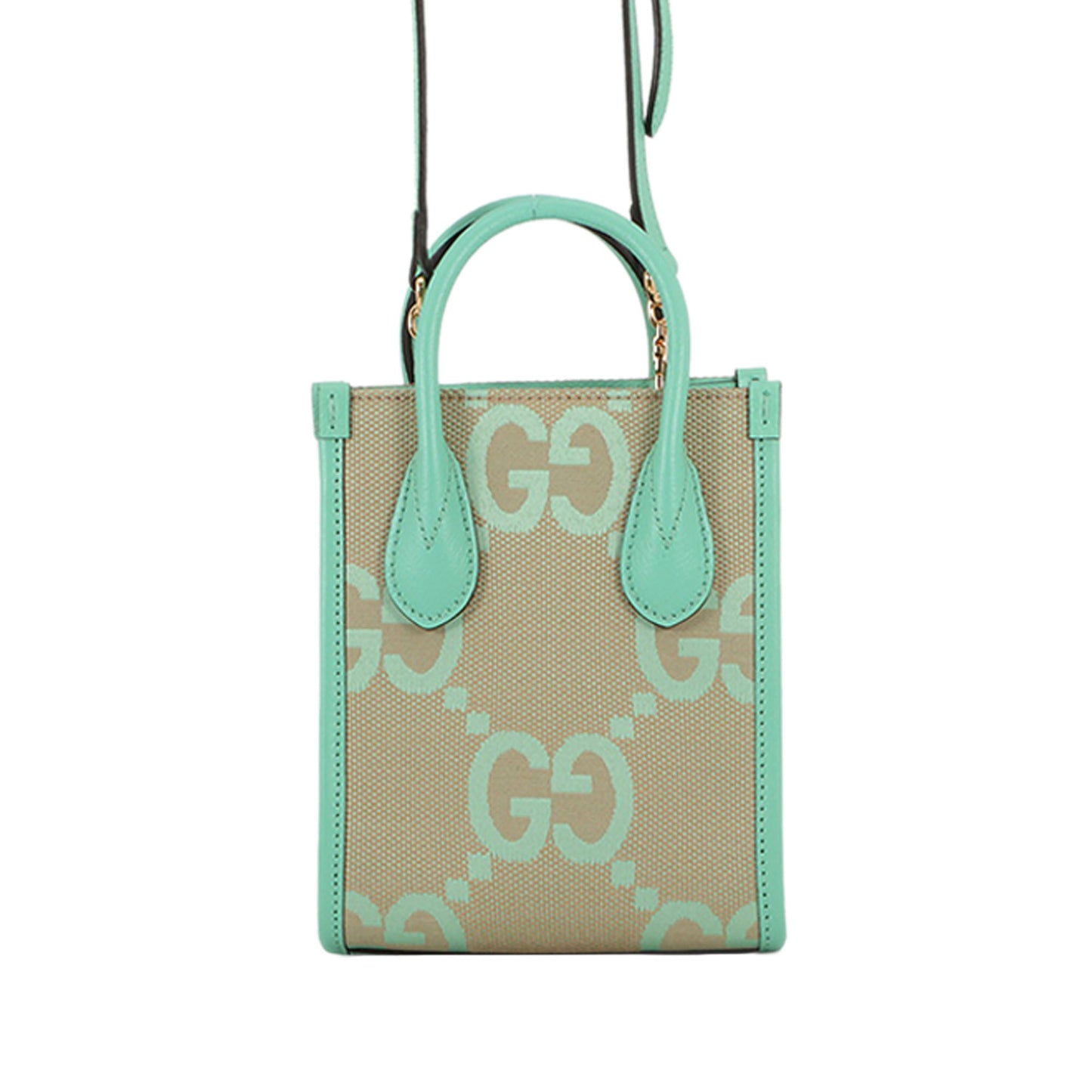 Gucci Mini Jumbo GG Canvas Interlocking G Satchel