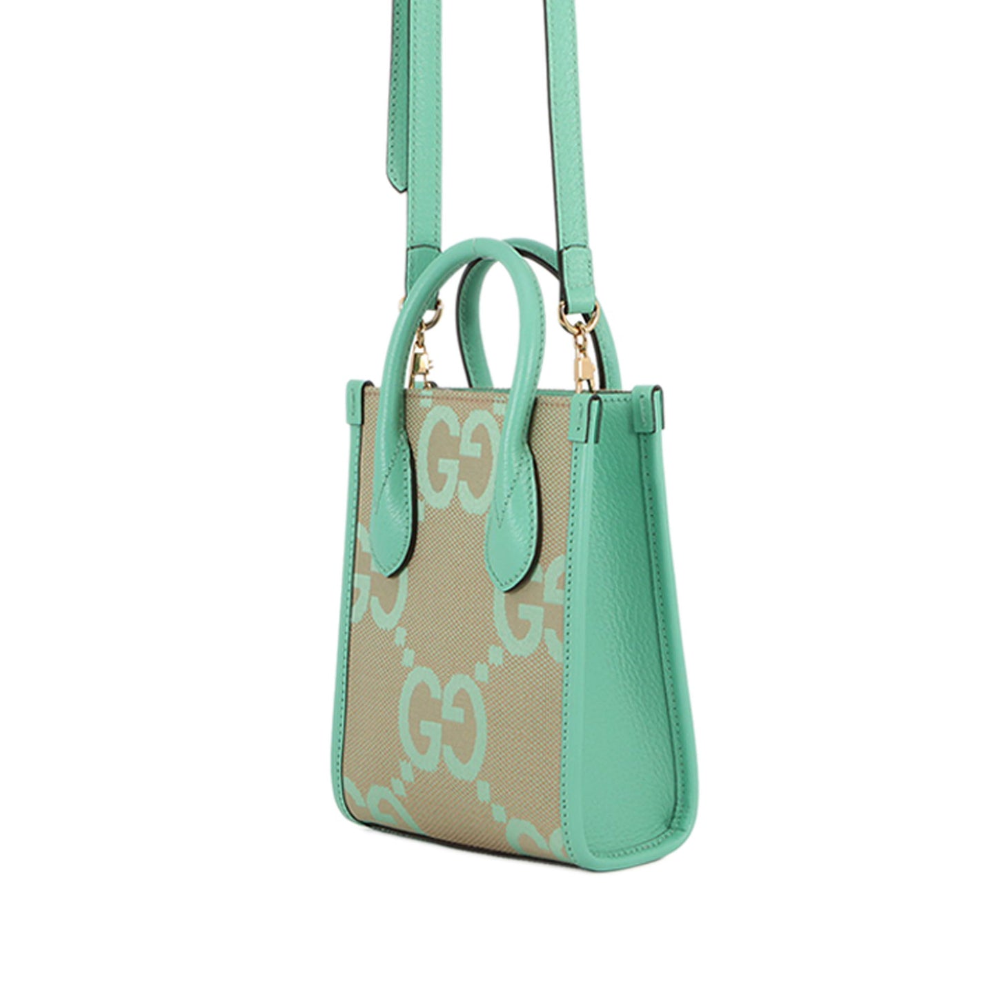 Gucci Mini Jumbo GG Canvas Interlocking G Satchel