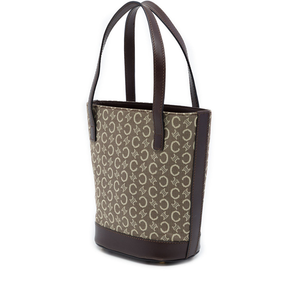 Celine C Macadam Canvas Bucket Bag — Gray