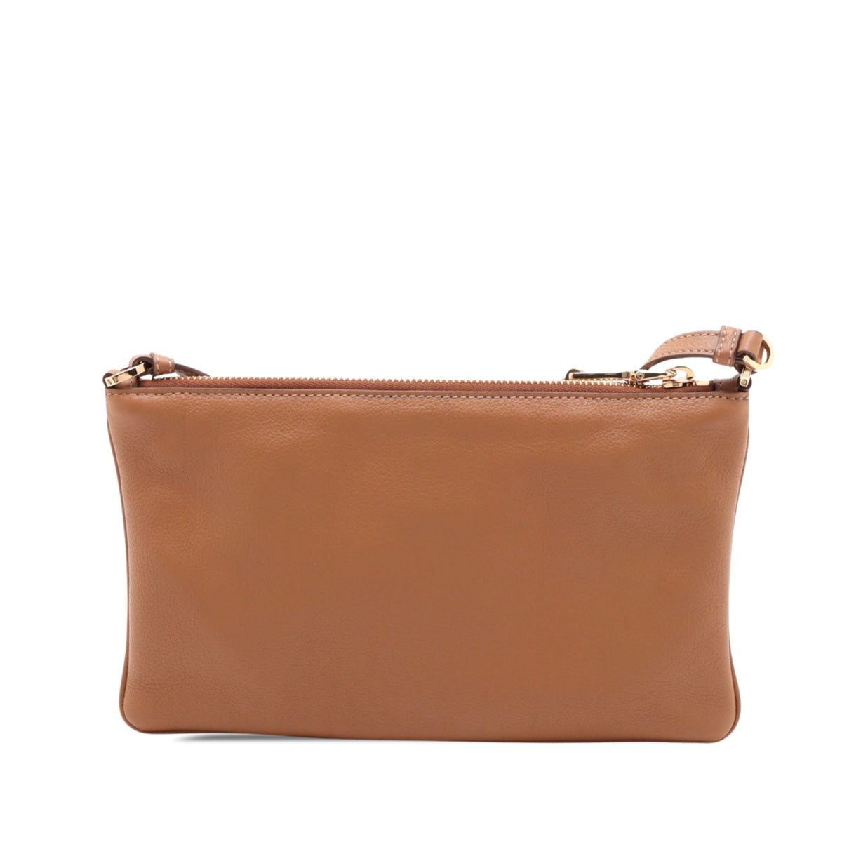 Prada Vitello Daino Crossbody — Brown