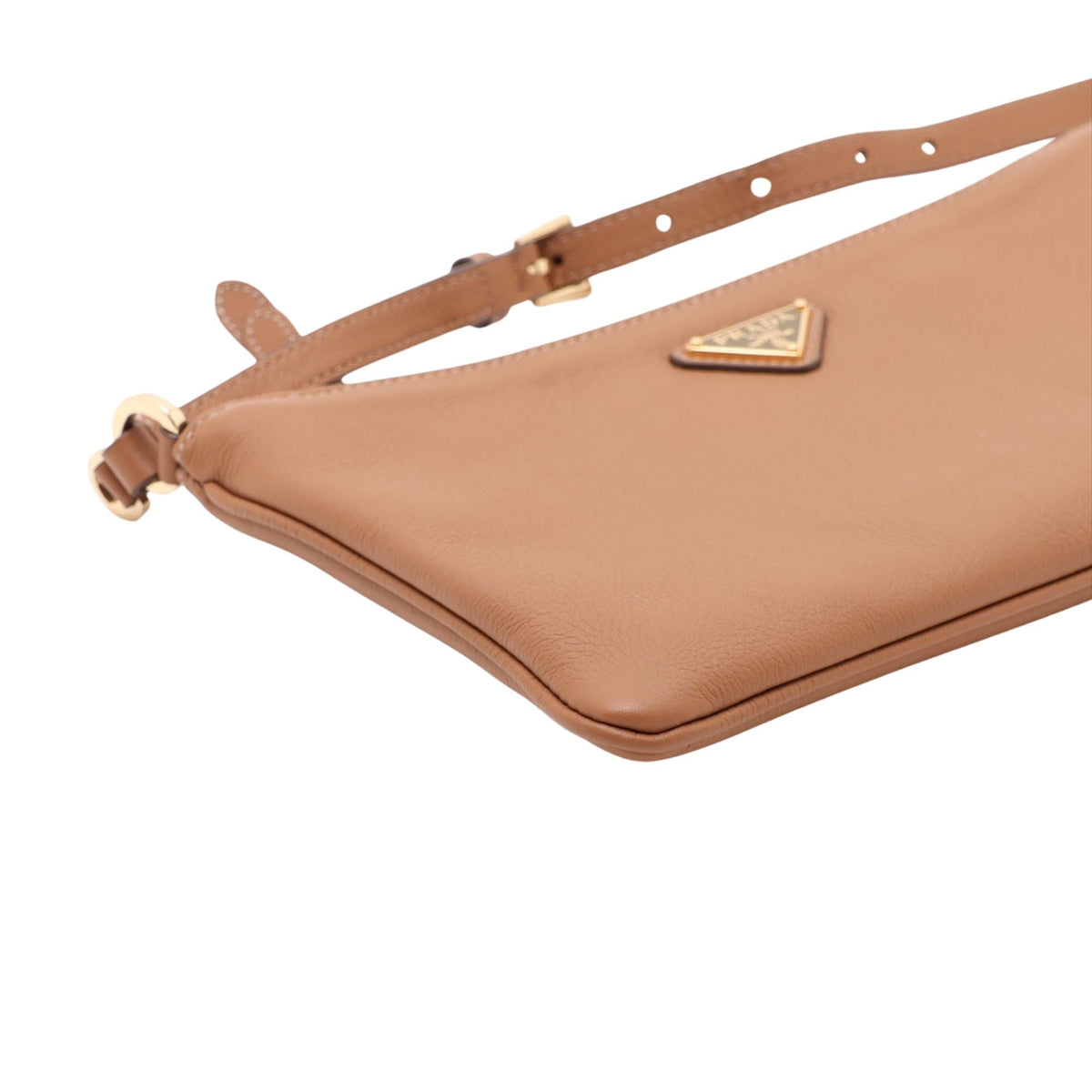 Prada Vitello Daino Crossbody — Brown