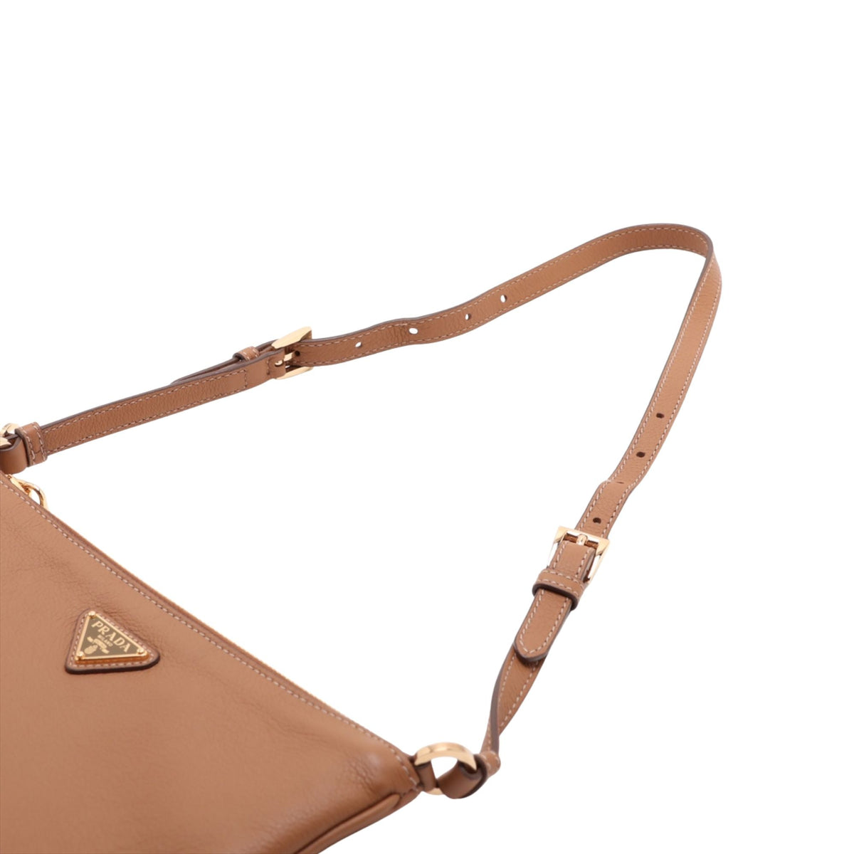 Prada Vitello Daino Crossbody — Brown