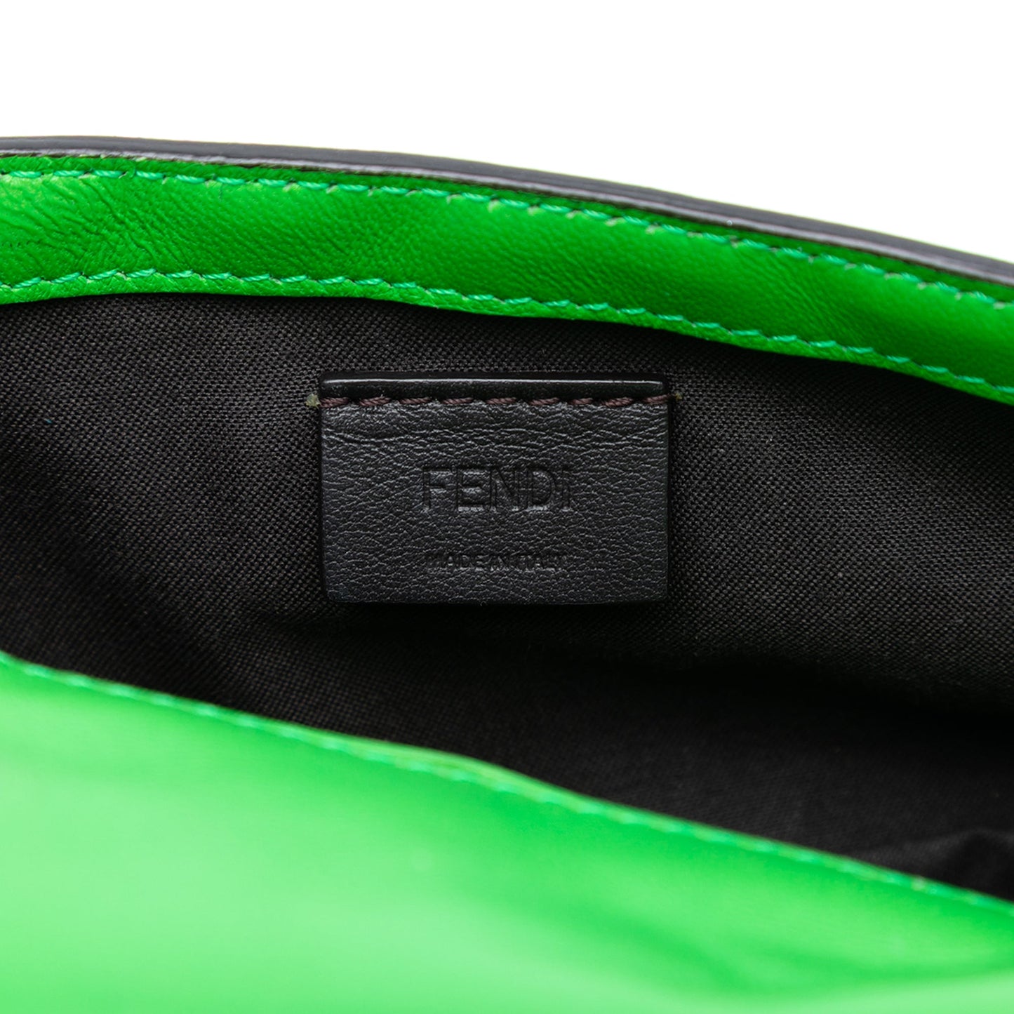 Fendi Mini Zucca Embossed Leather Baguette Satchel