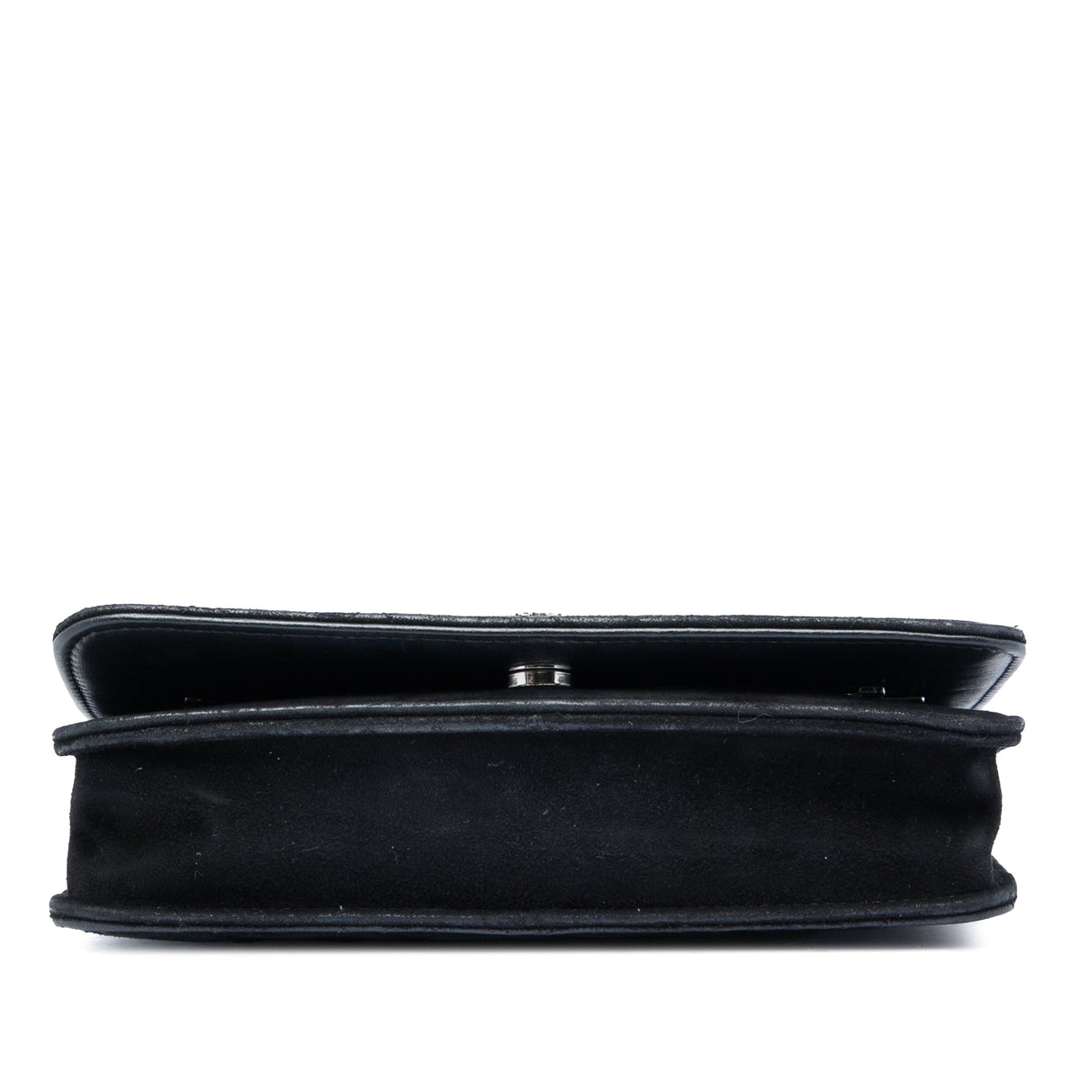 Chanel Quilted Suede Cocostellar Wallet on Chain