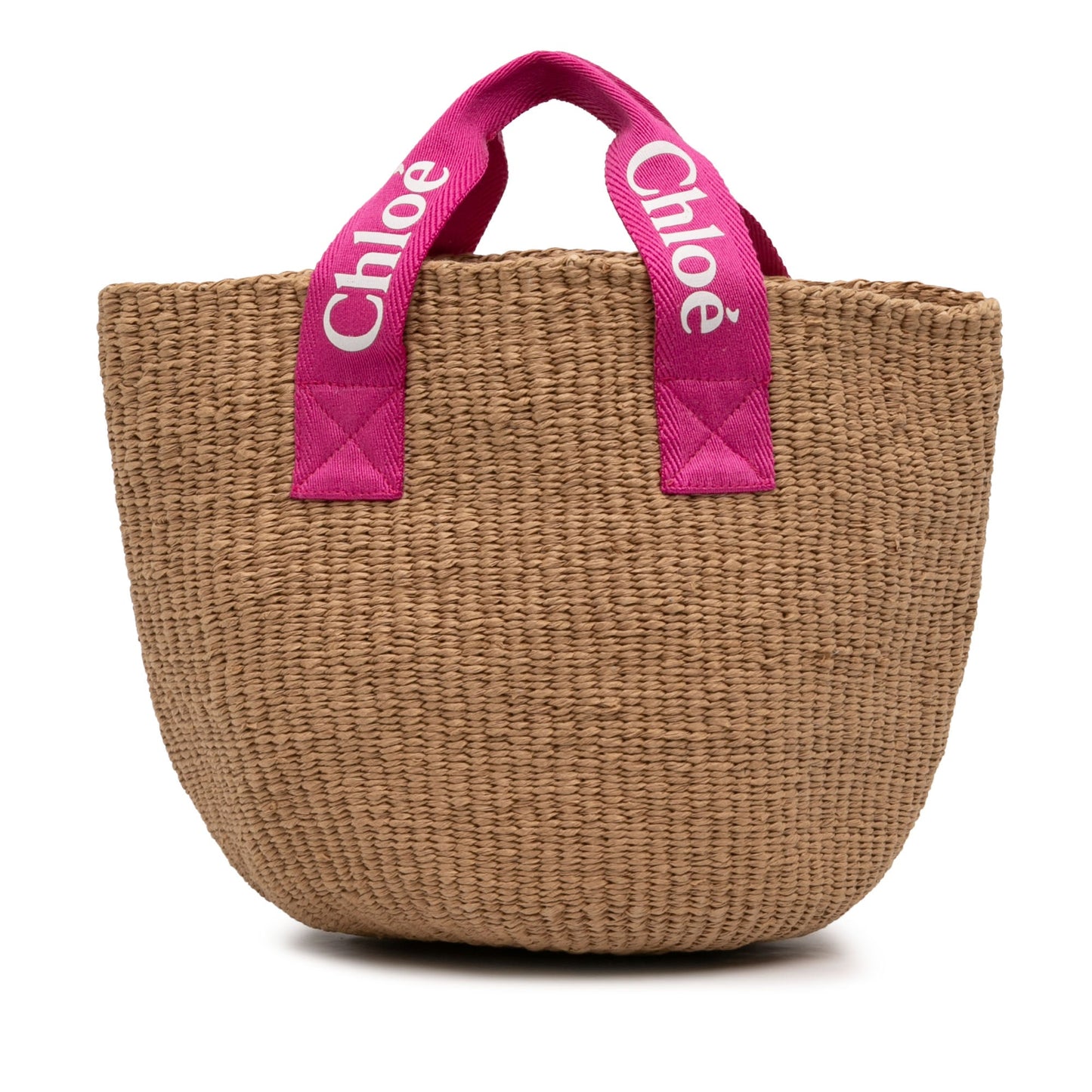 Chloé Mifuko Kids Natural Fiber Woody Basket Tote