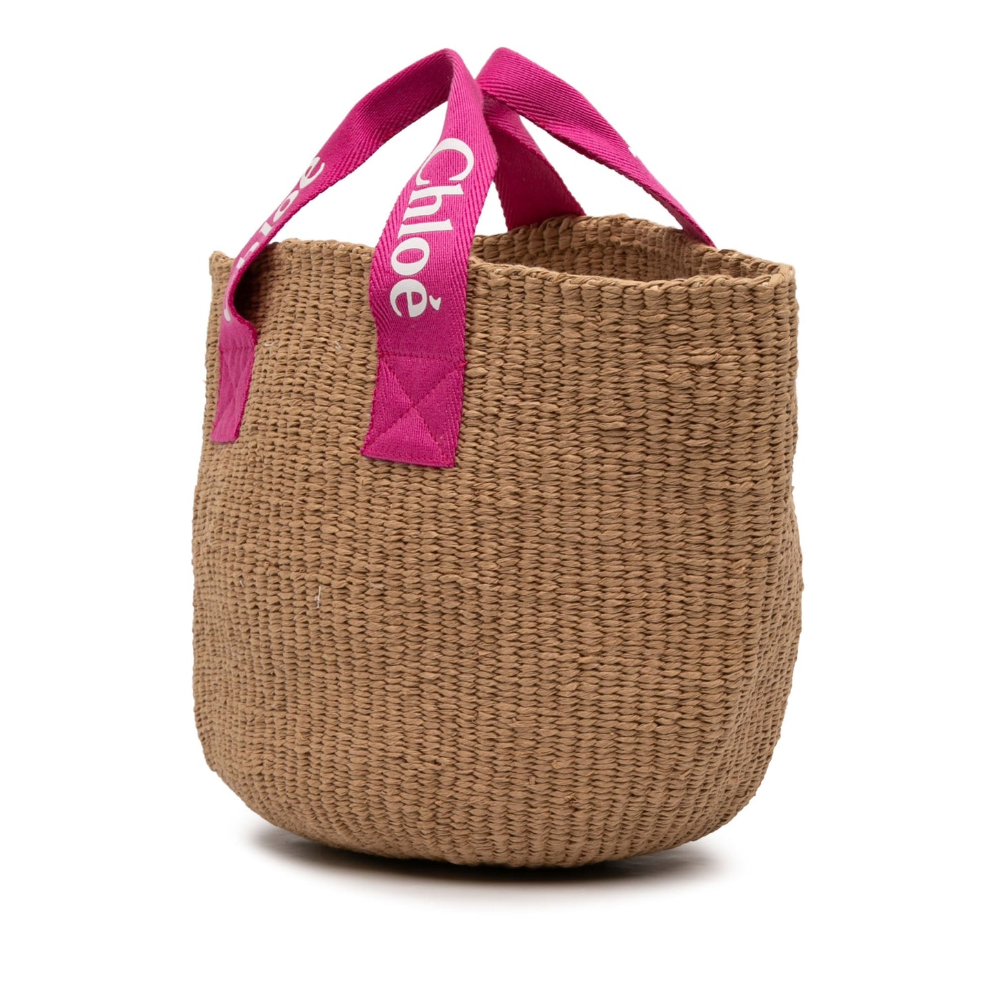 Chloé Mifuko Kids Natural Fiber Woody Basket Tote
