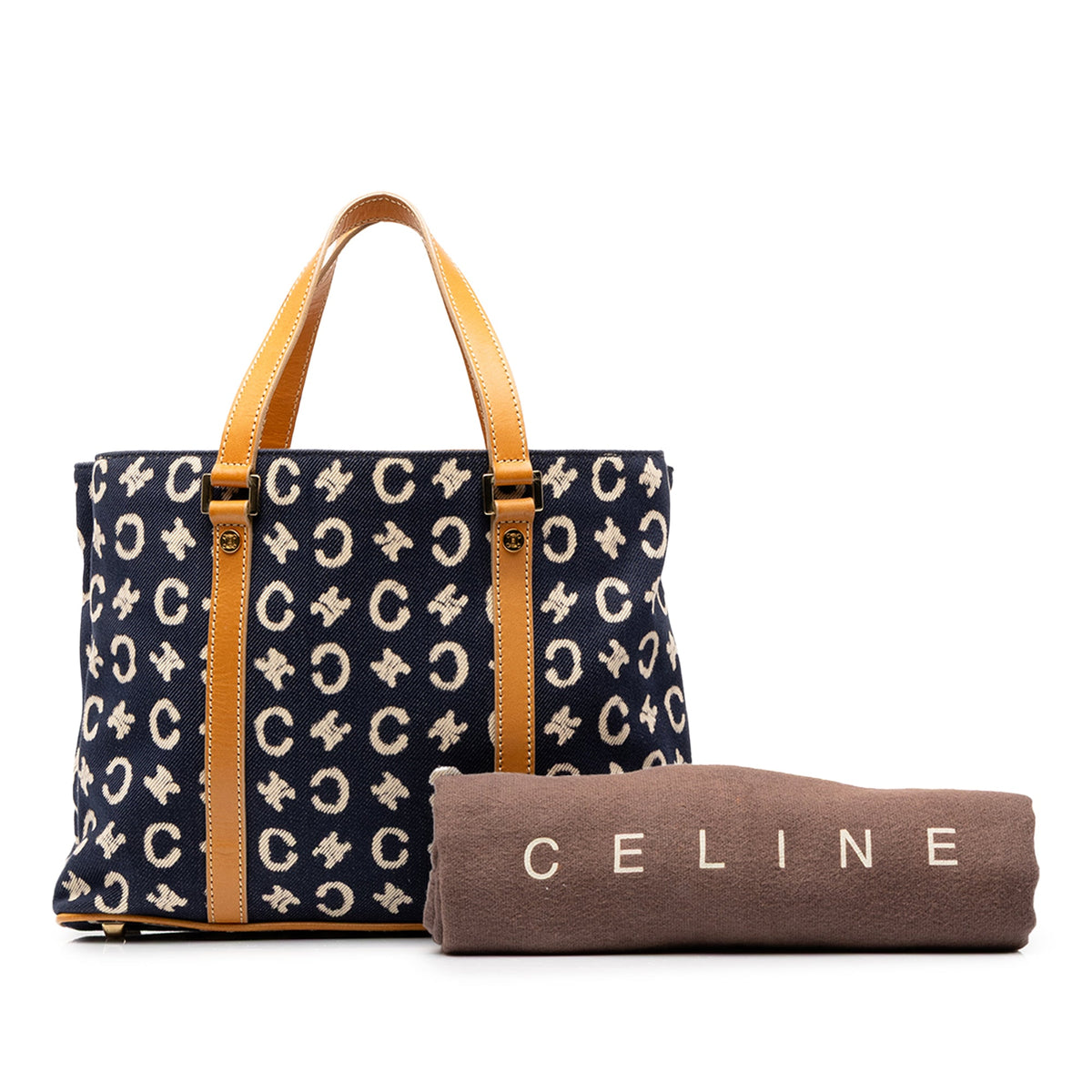 Celine C Macadam Denim Handbag
