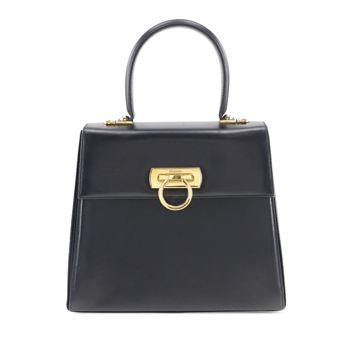 Ferragamo Small Leather Gancini Iconic Top Handle Bag