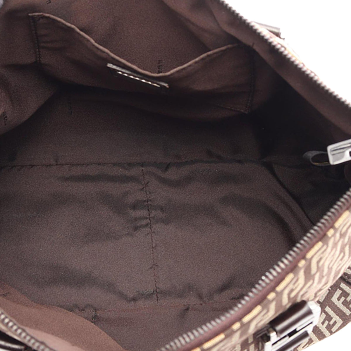 Fendi Zucchino Canvas Tote — Brown