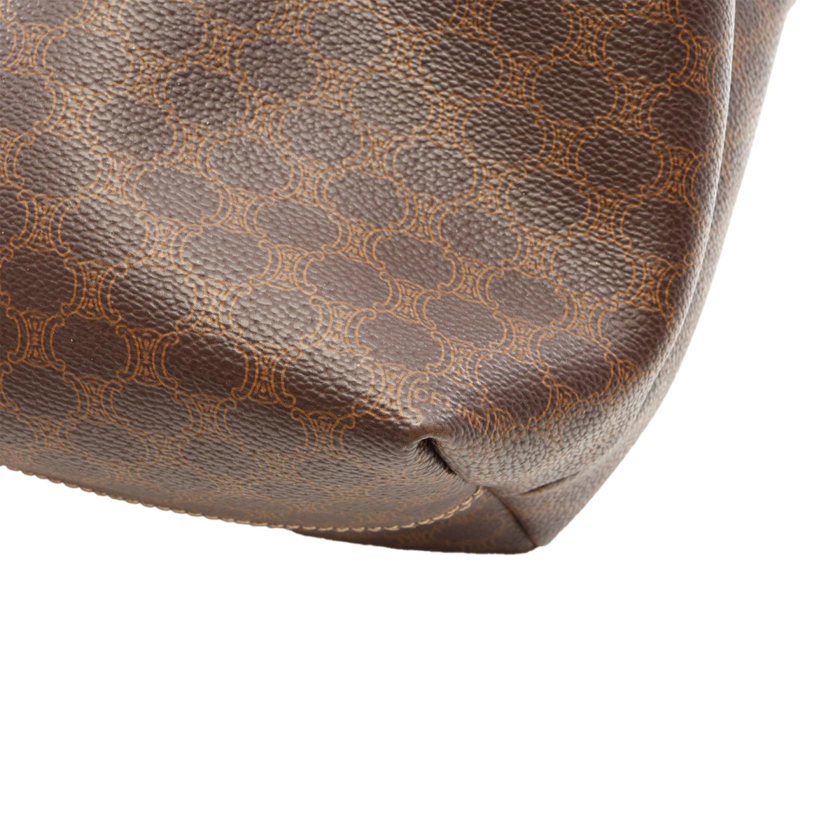 Celine Macadam Coated Canvas Handbag — Brown