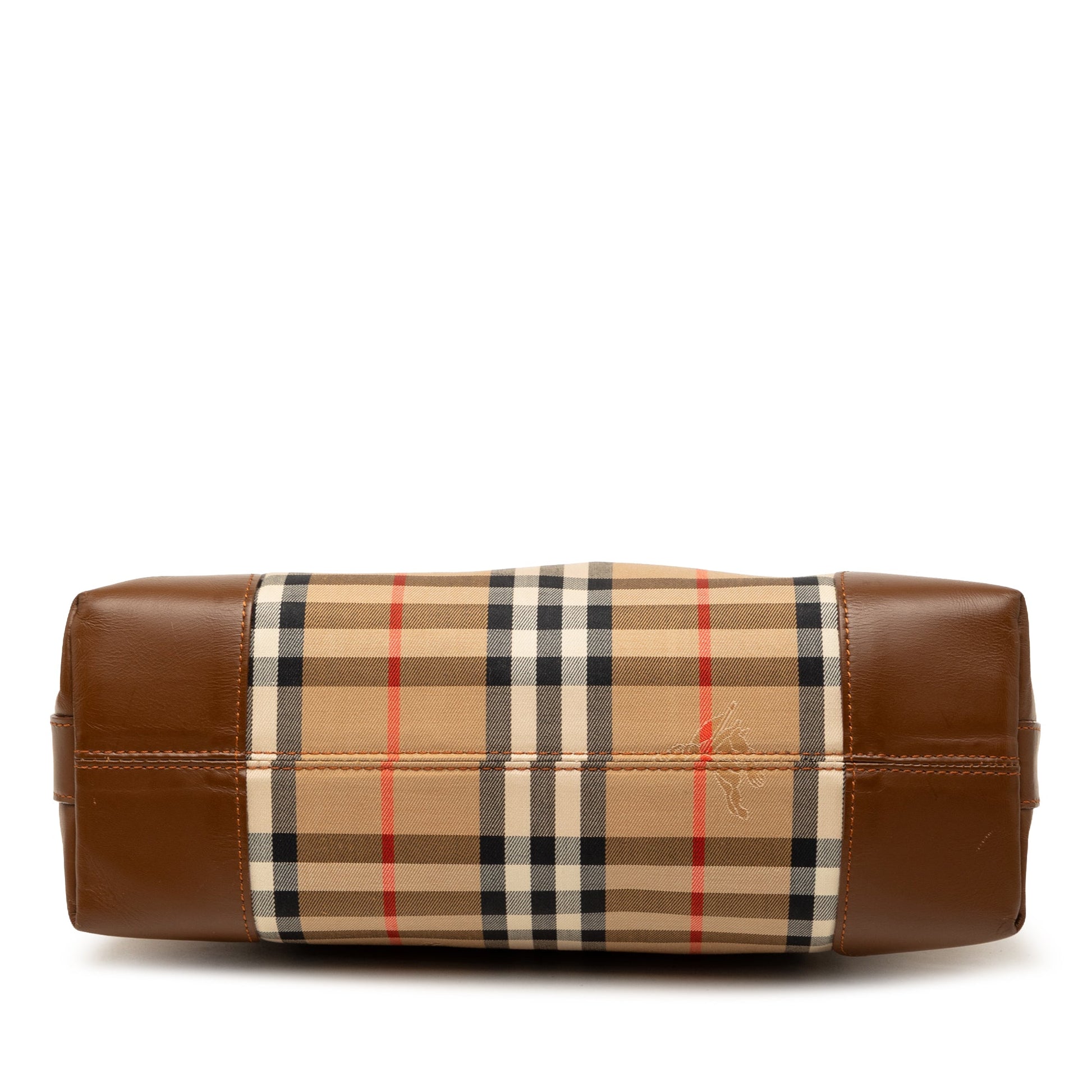 Burberry Haymarket Check Canvas Dome Satchel