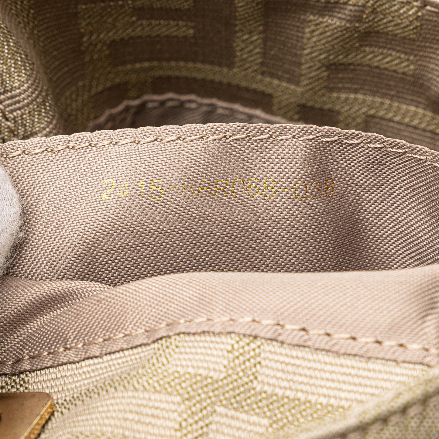 Fendi Zucca Canvas Shoulder Bag