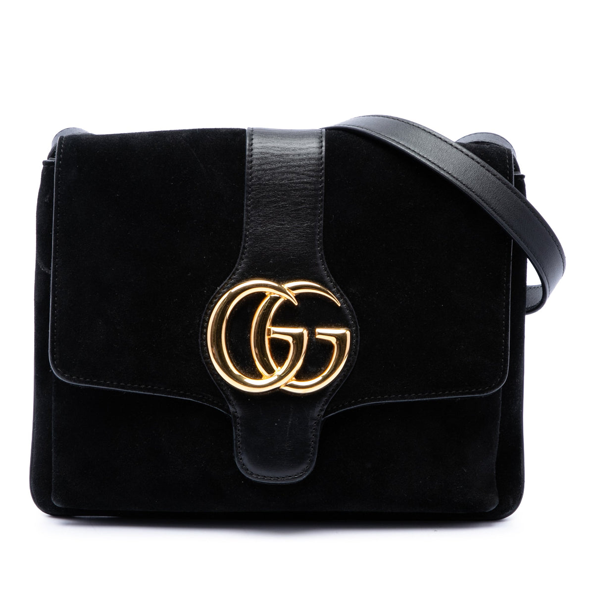 Gucci Medium Suede Arli Crossbody — Black