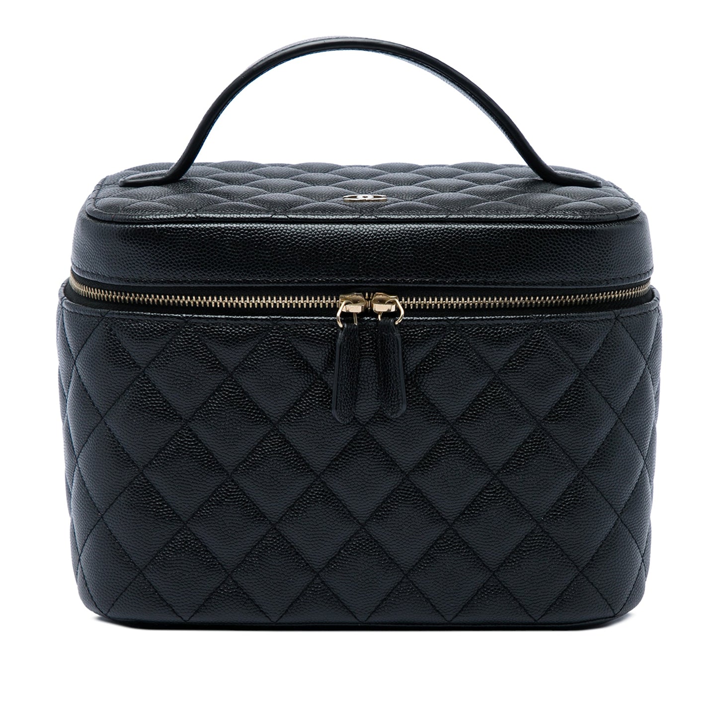 Chanel CC Quilted Caviar Vanity Case