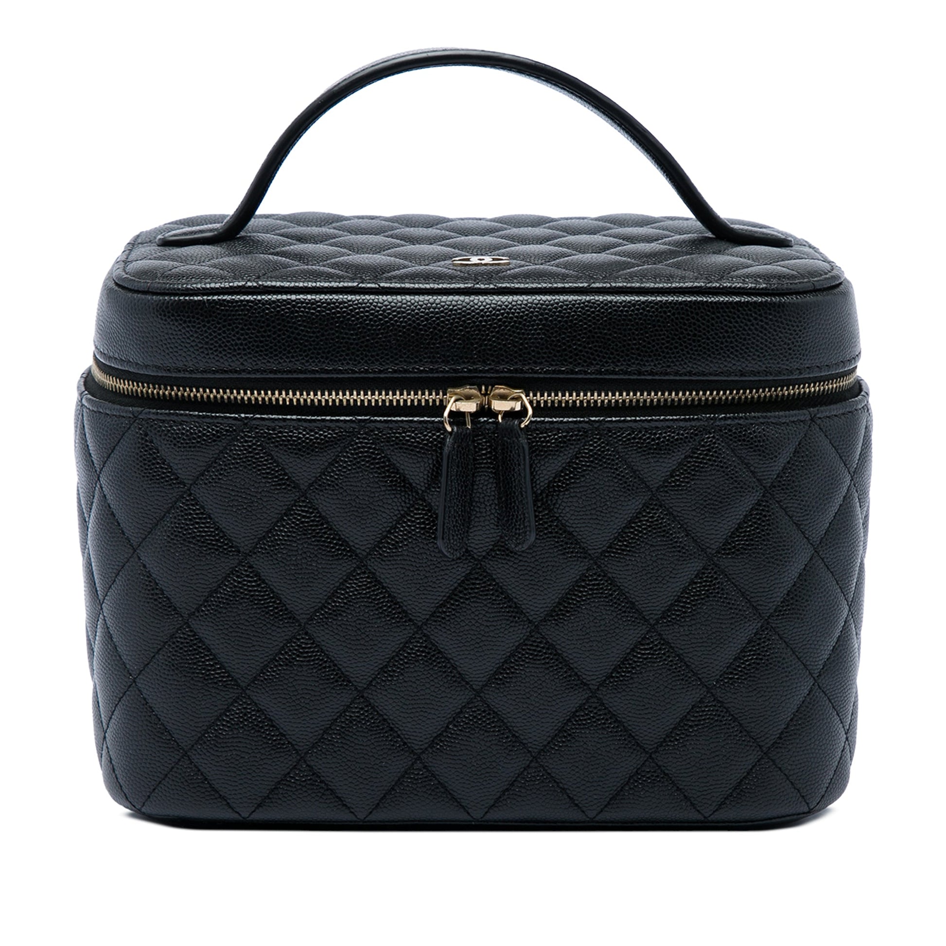 Chanel CC Quilted Caviar Vanity Case