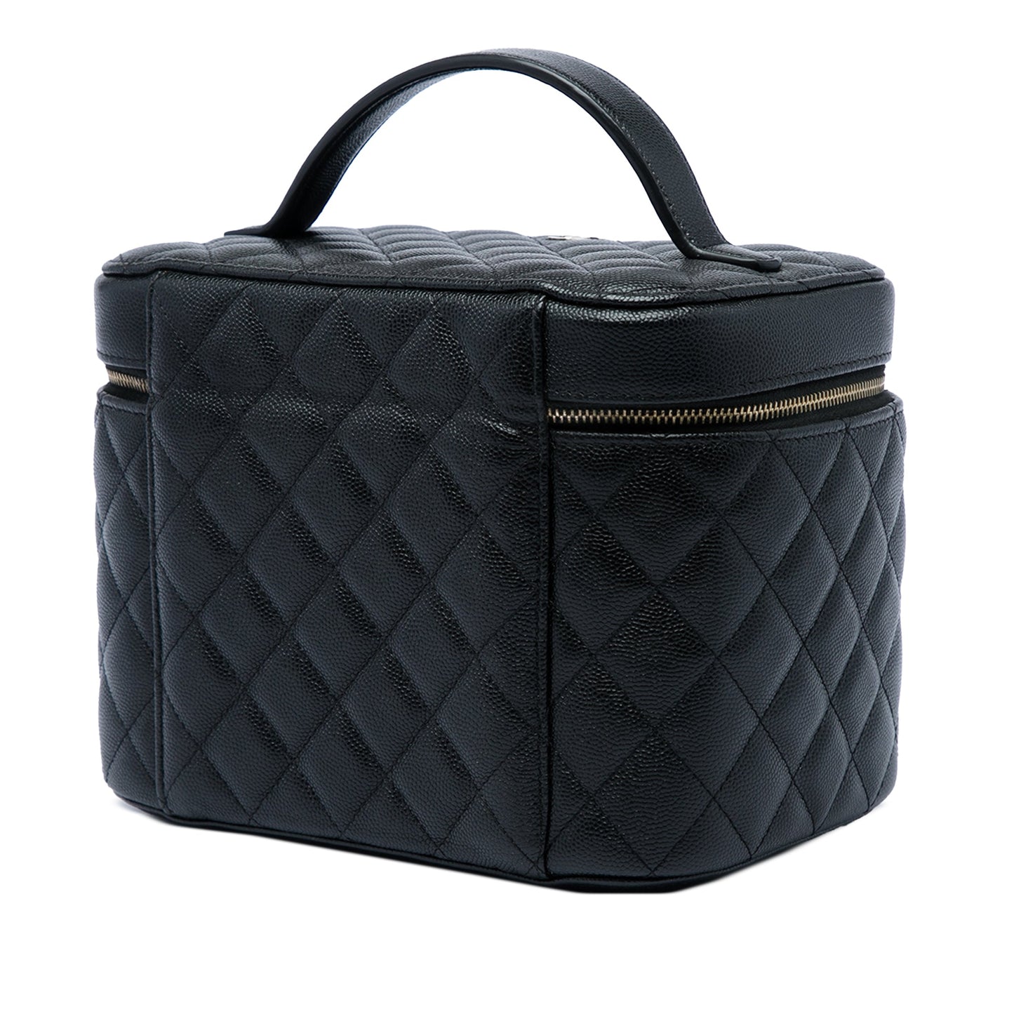 Chanel CC Quilted Caviar Vanity Case