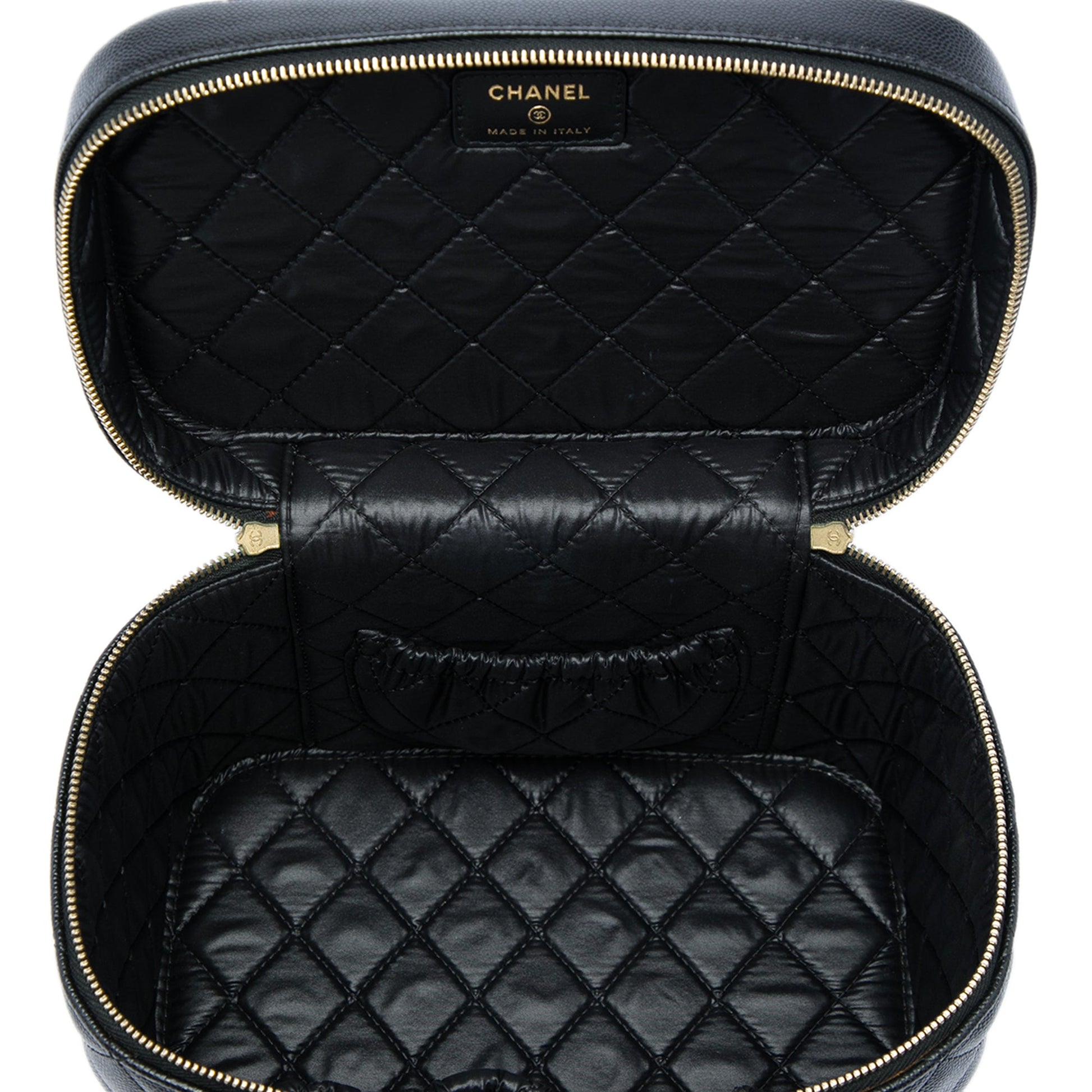 Chanel CC Quilted Caviar Vanity Case