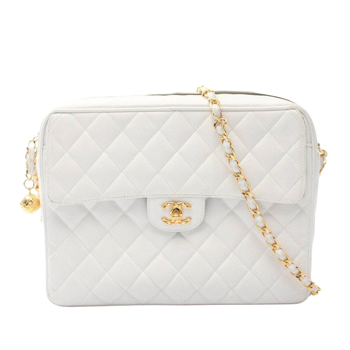 Chanel CC Quilted Caviar Coco Ball Camera Bag