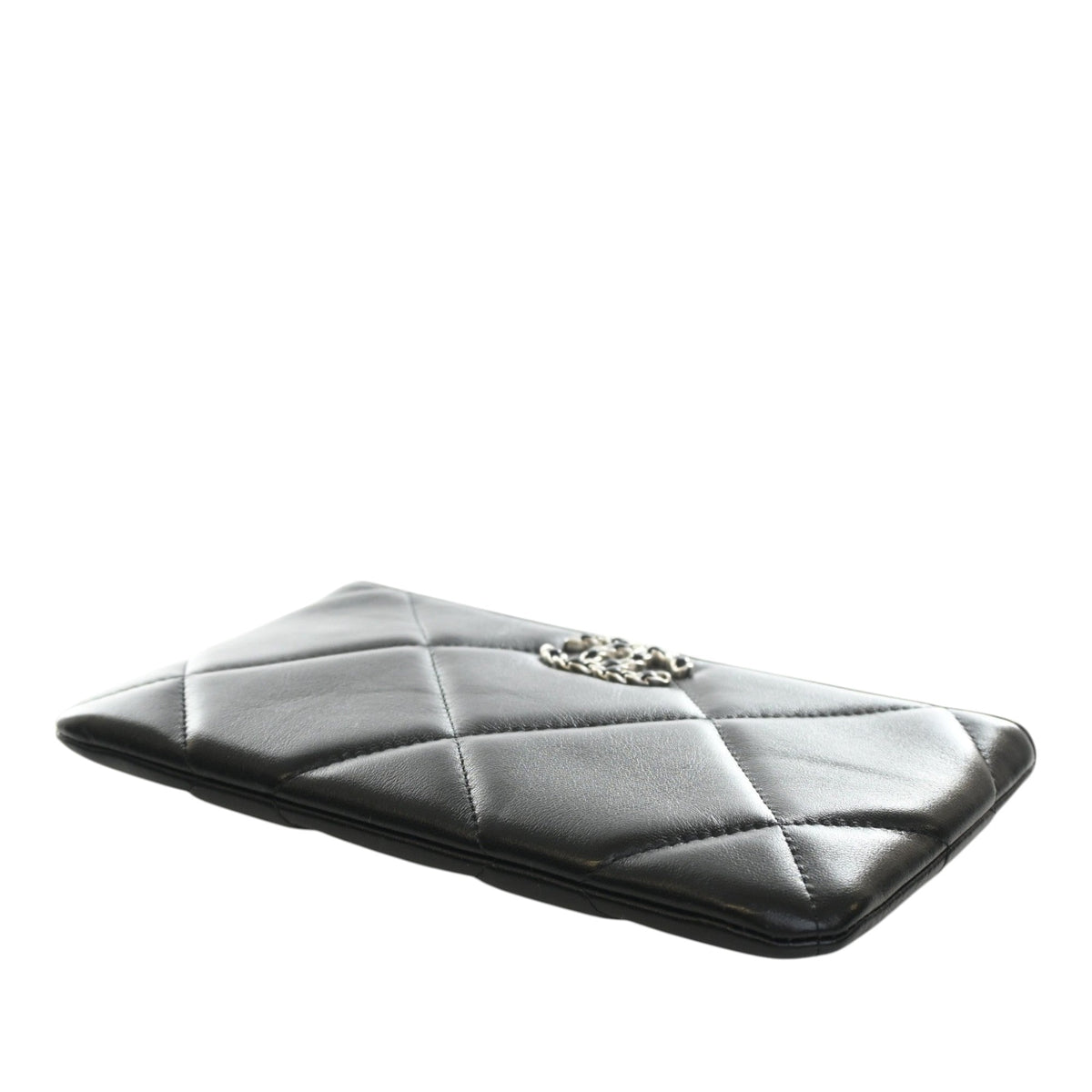Chanel Small Lambskin 19 O Case Pouch — Black