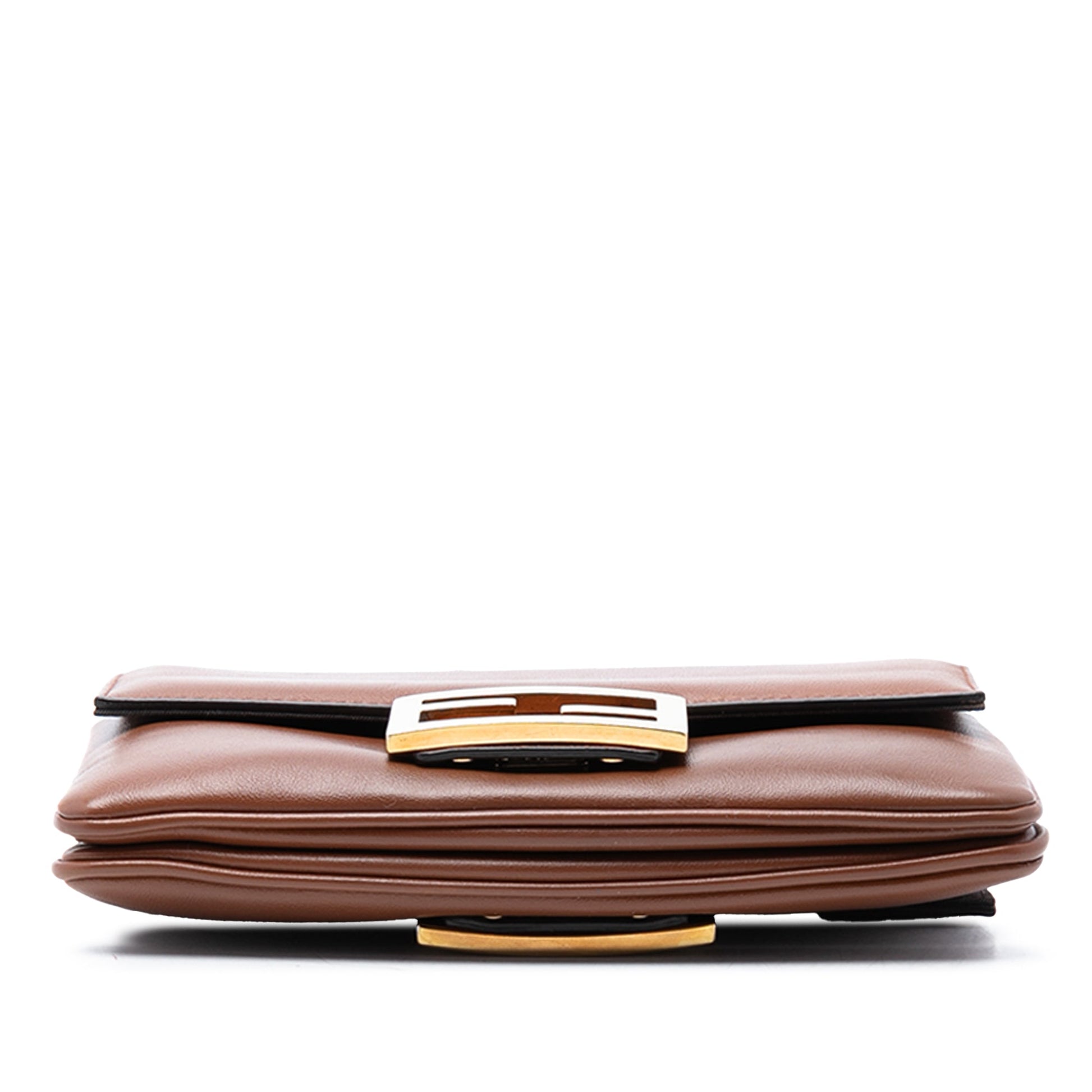 Fendi Leather Duo Baguette Crossbody