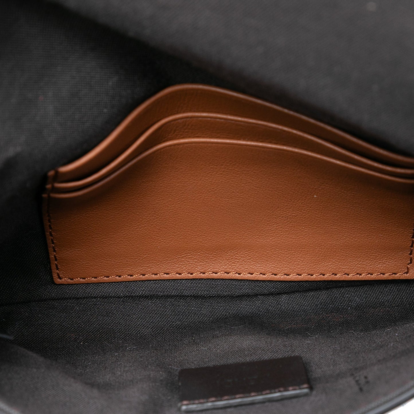 Fendi Leather Duo Baguette Crossbody