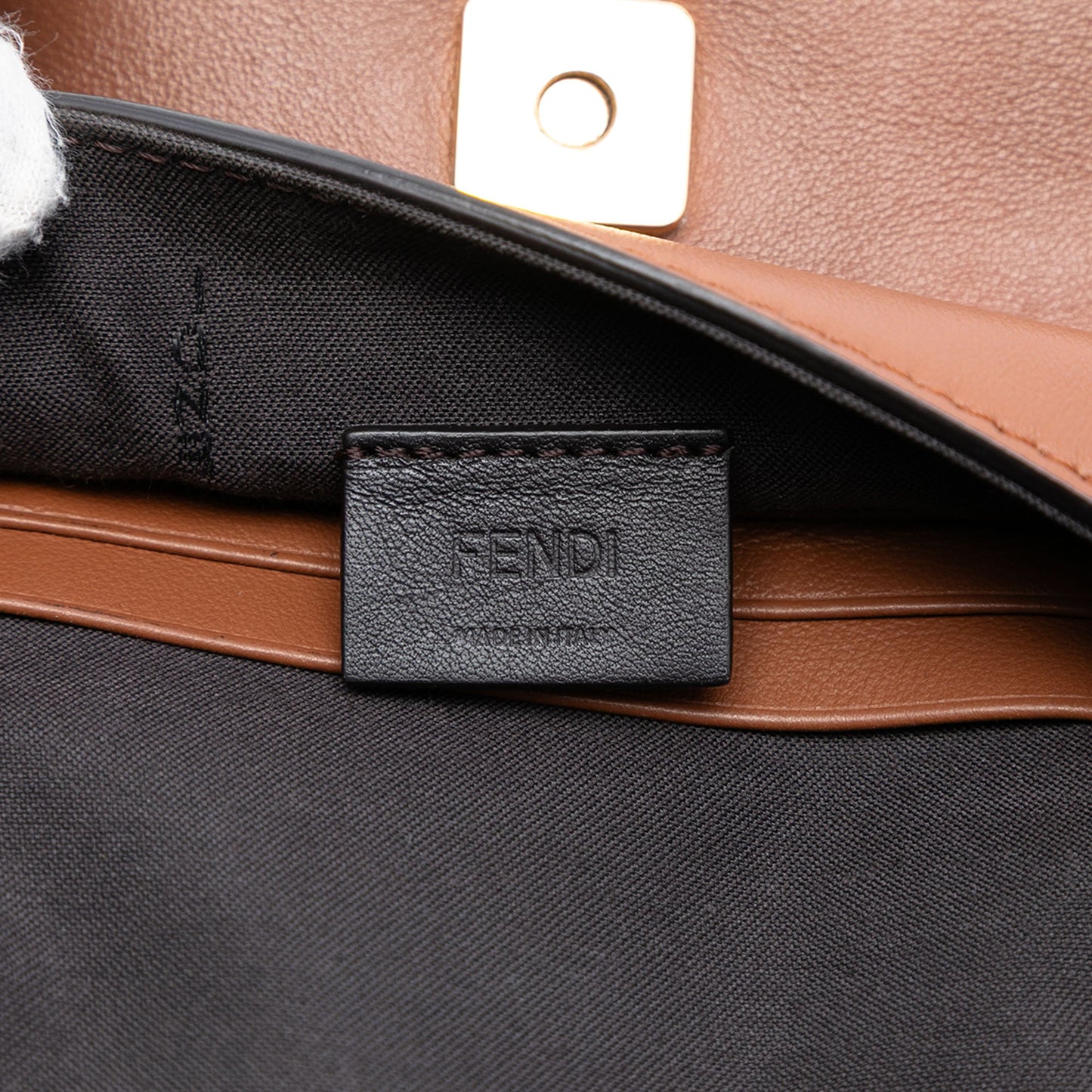 Fendi Leather Duo Baguette Crossbody