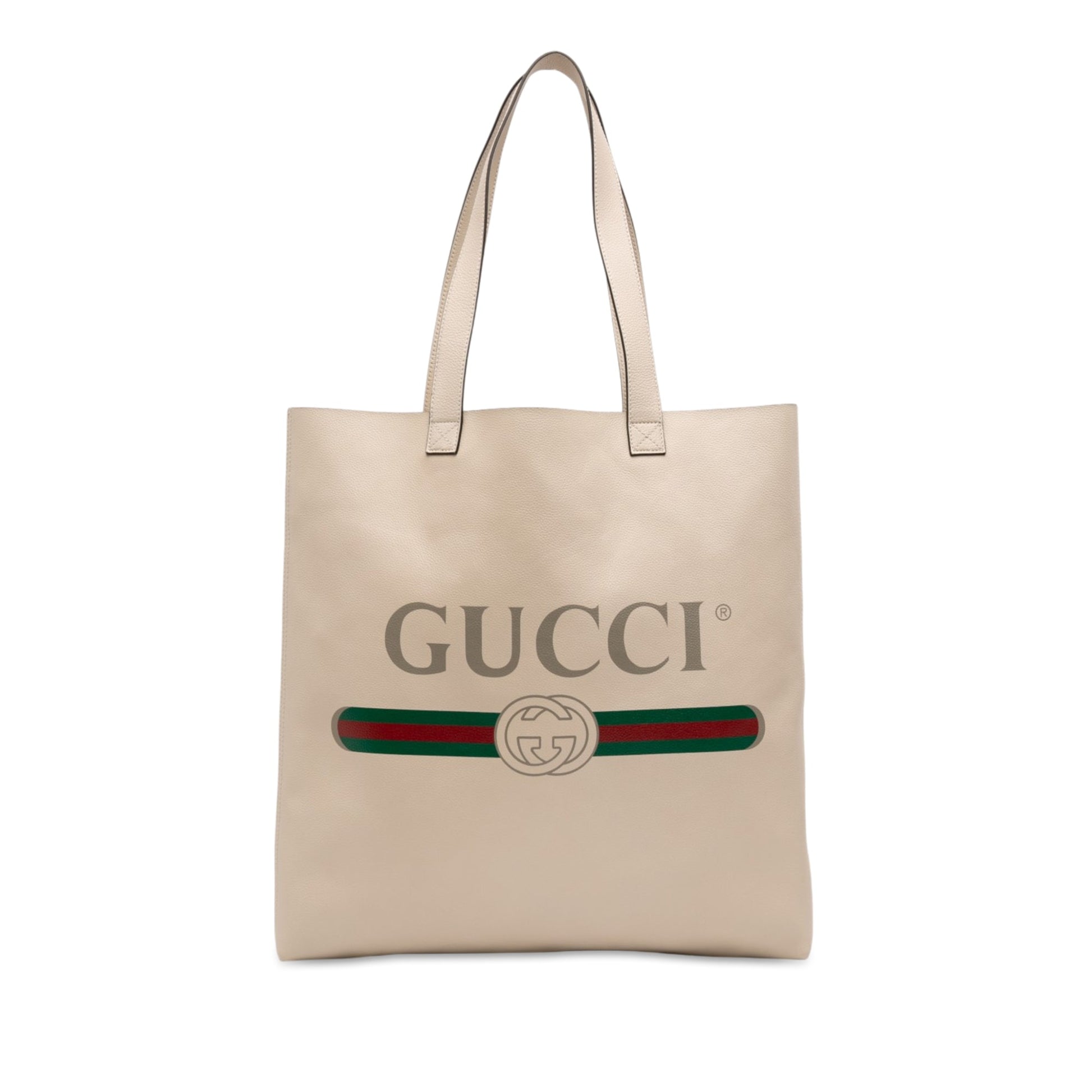 Gucci Calfskin Logo Tote