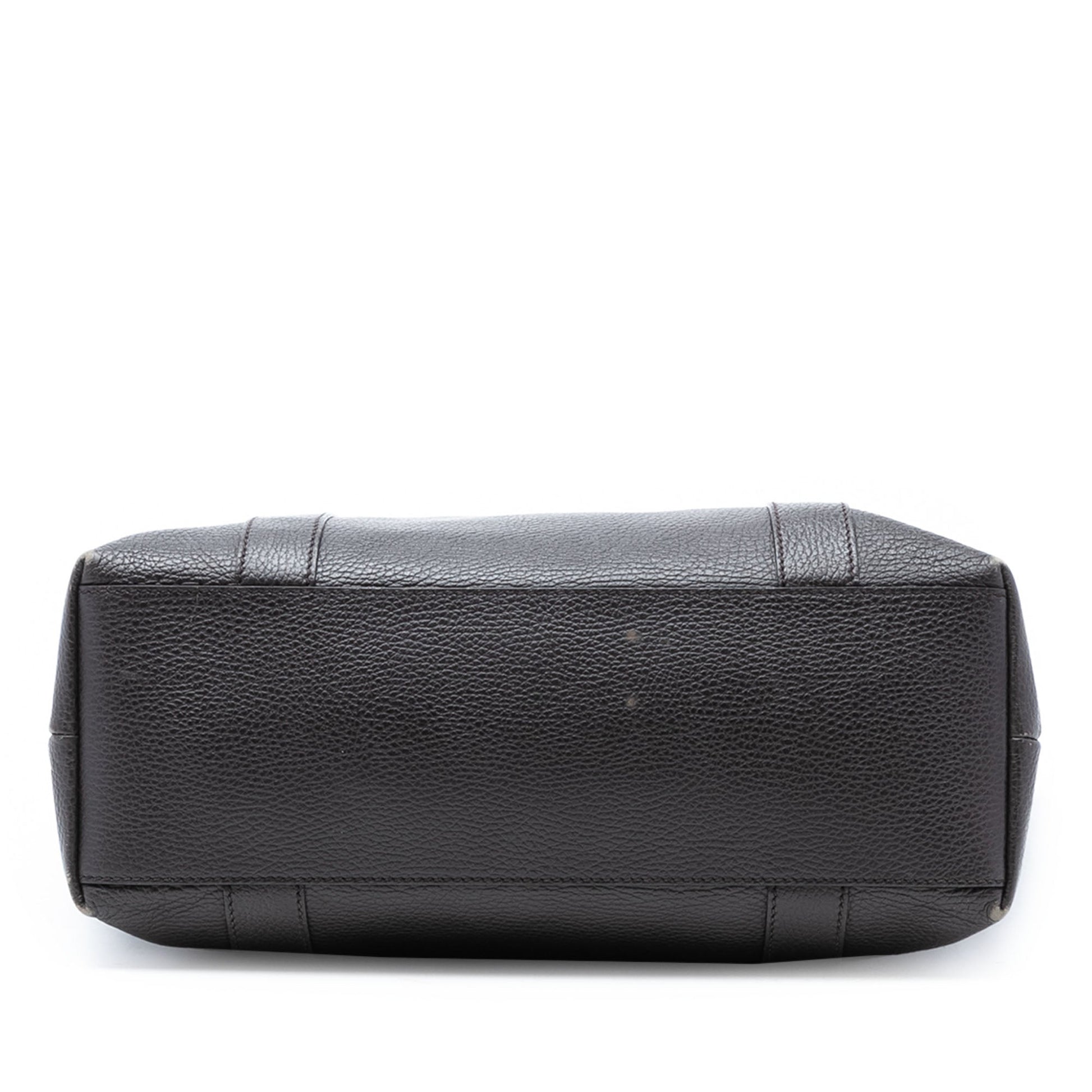 Gucci Grained Calfskin Bamboo Shopper Tote
