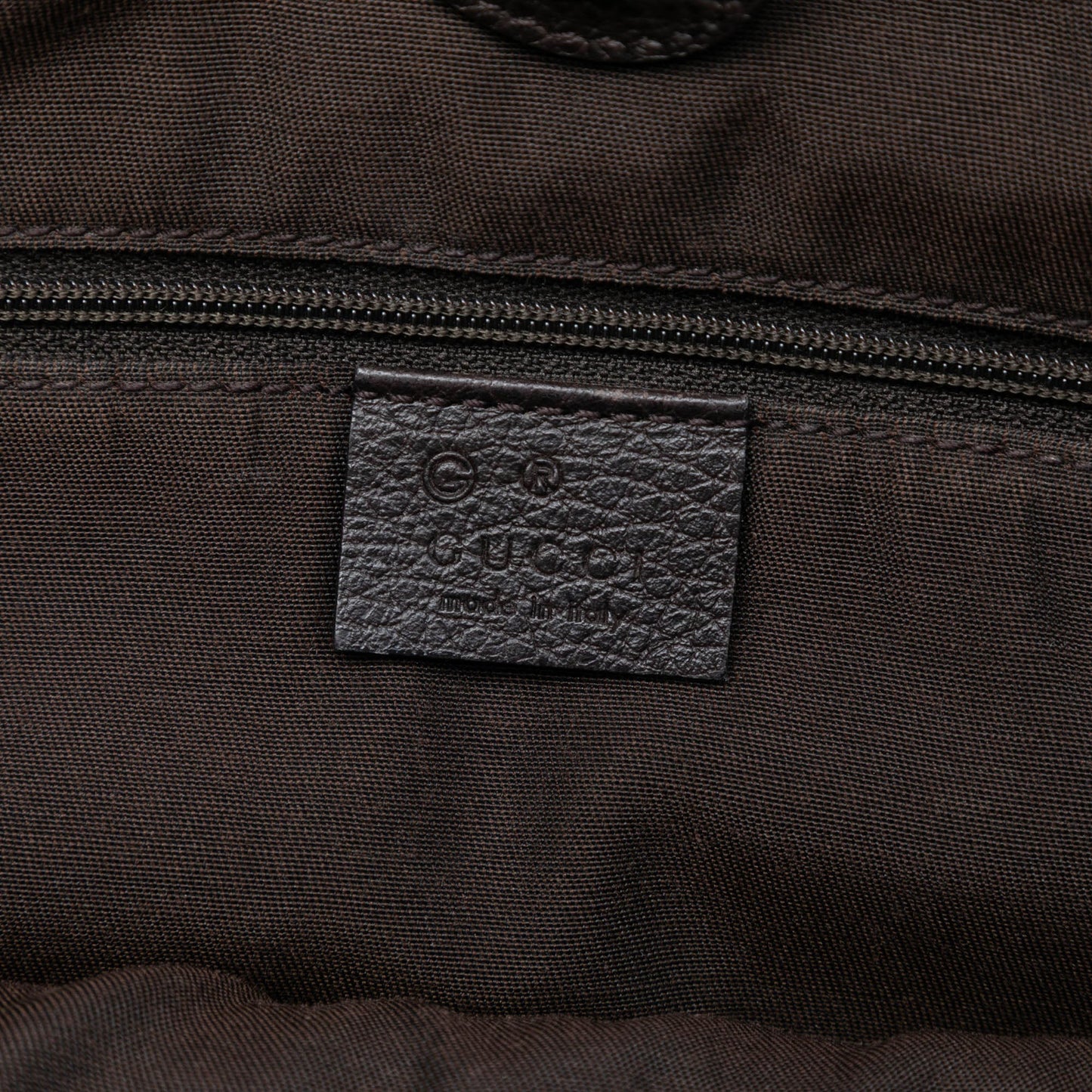 Gucci Grained Calfskin Bamboo Shopper Tote