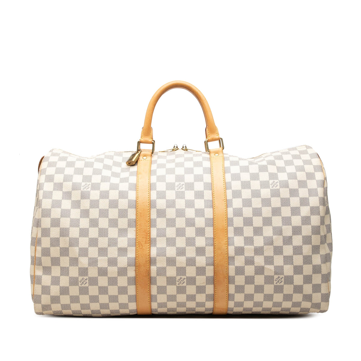 Louis Vuitton Damier Azur Keepall 50 — White