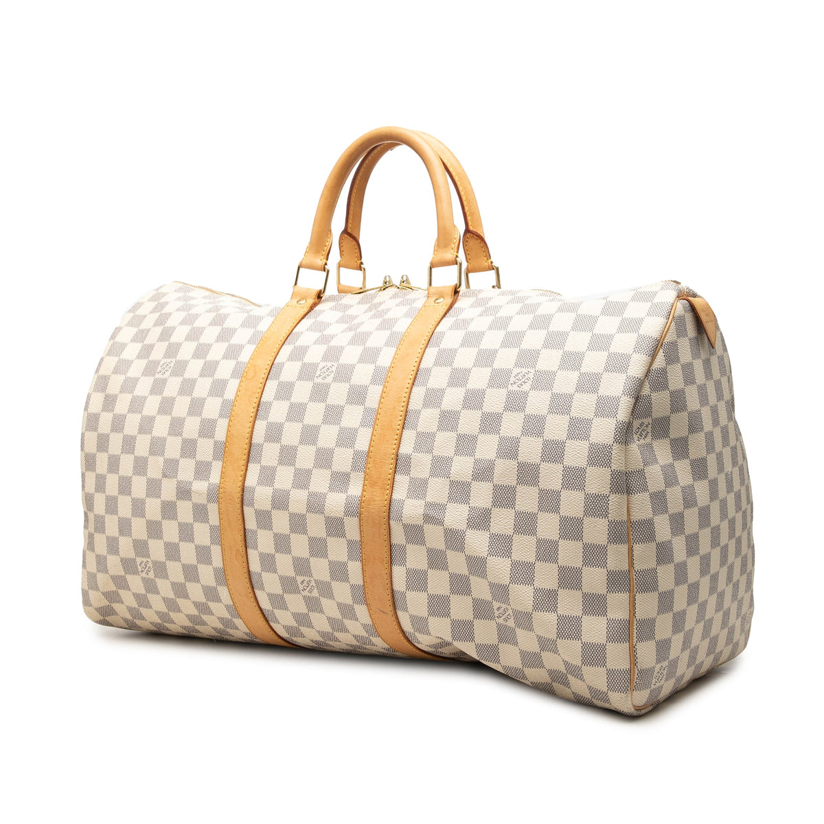 Louis Vuitton Damier Azur Keepall 50 — White