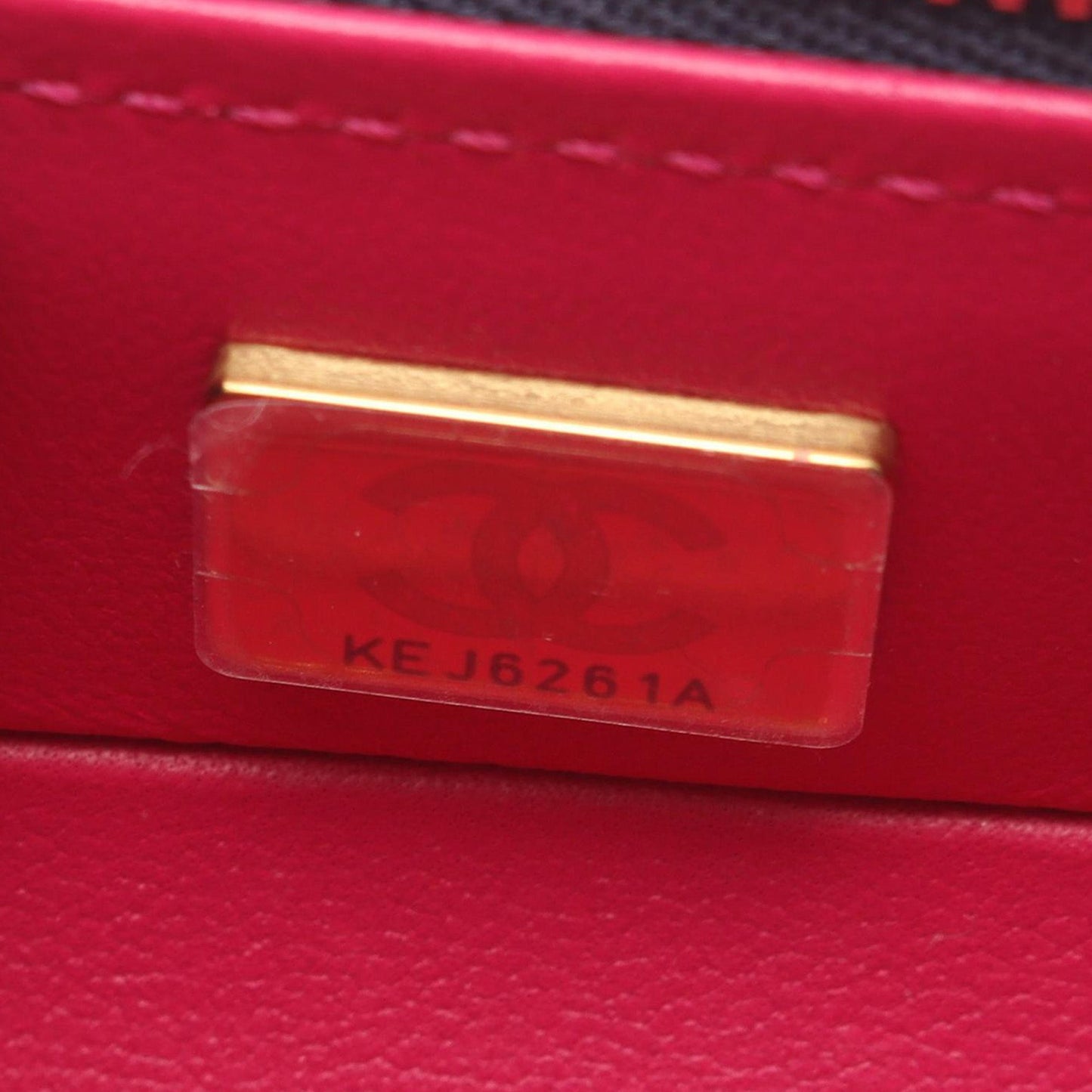 CC Quilted Patent Vanity Case