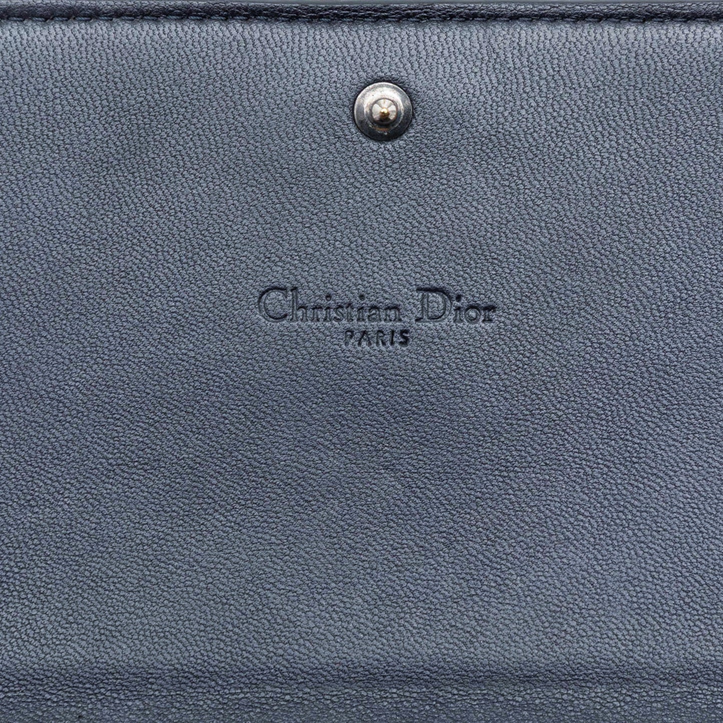 Dior Crinkled Lambskin Cannage Lady Dior Wallet On Chain