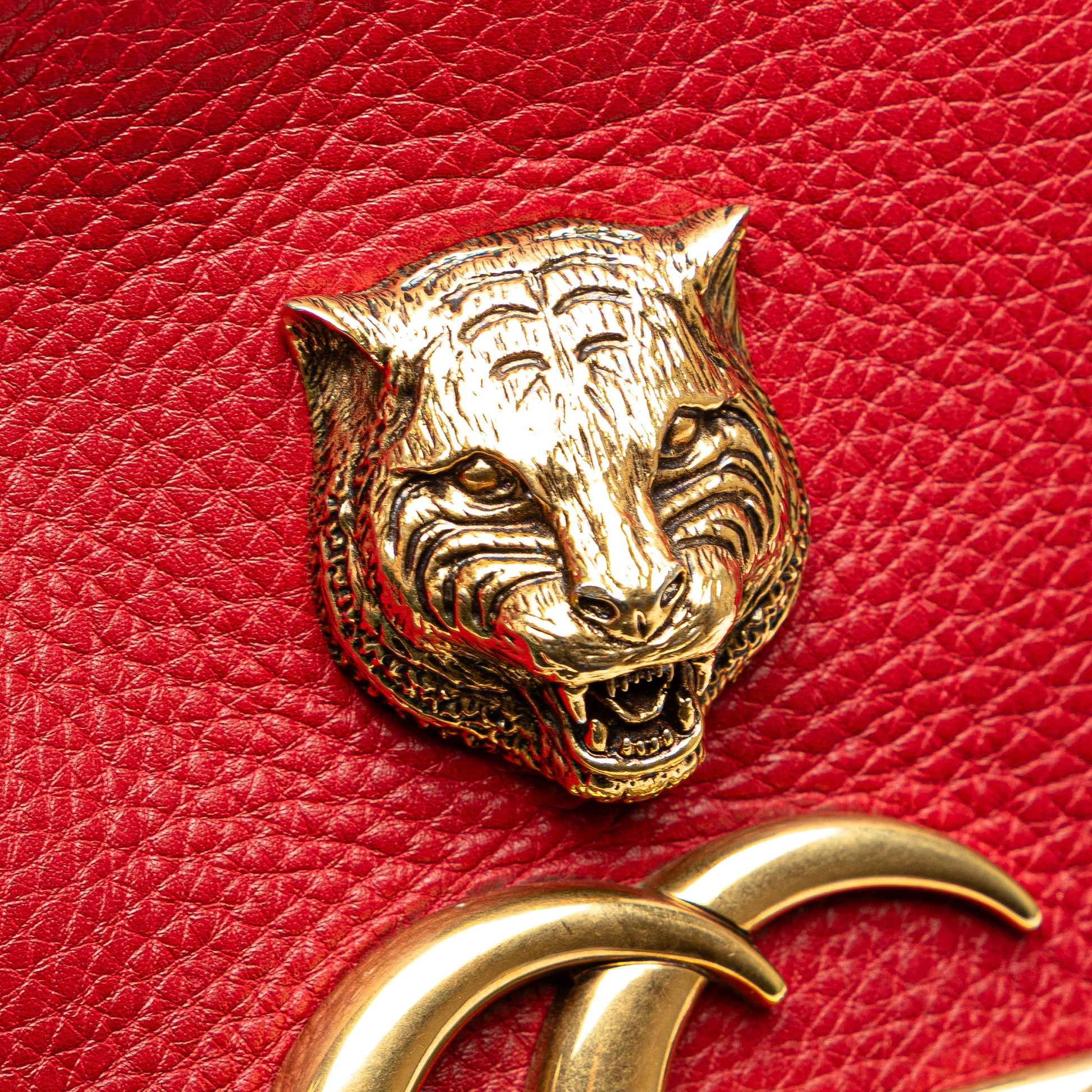 Gucci GG Marmont Leather Animalier Crossbody