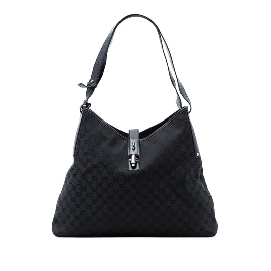 GG Canvas Piston Shoulder Bag