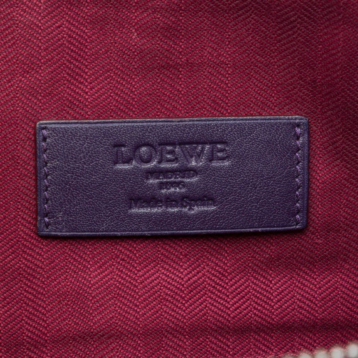 LOEWE Leather Anagram Toledo Briefcase — Purple