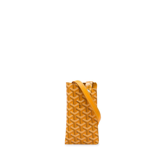 Goyard Goyardine Montmartre GM Glasses Case — Yellow