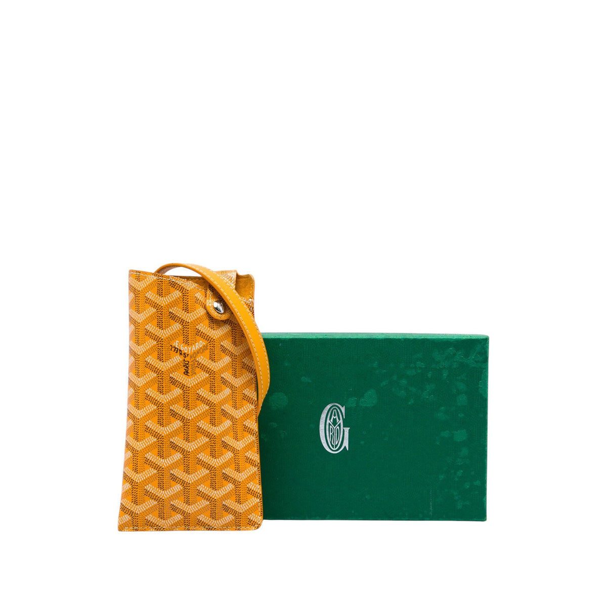 Goyard Goyardine Montmartre GM Glasses Case — Yellow