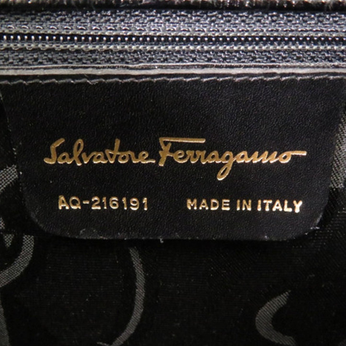 Ferragamo Lizard Embossed Leather Top Handle Bag