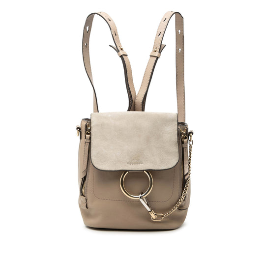 Chloé Small Calfskin and Suede Faye Backpack