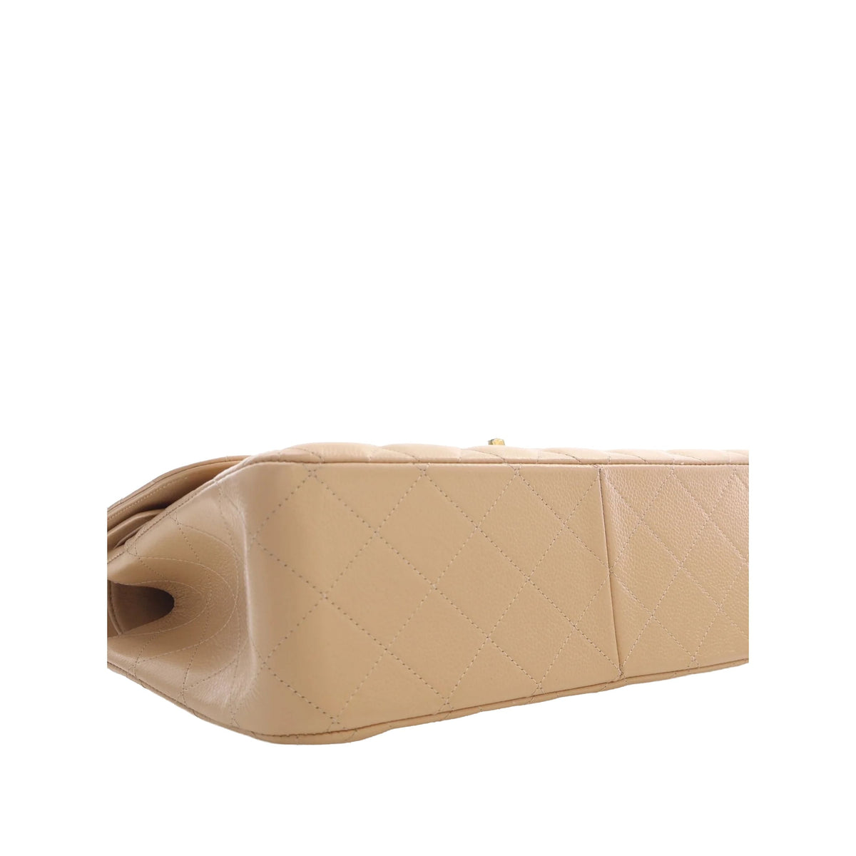 Chanel Jumbo Classic Caviar Double Flap — Beige