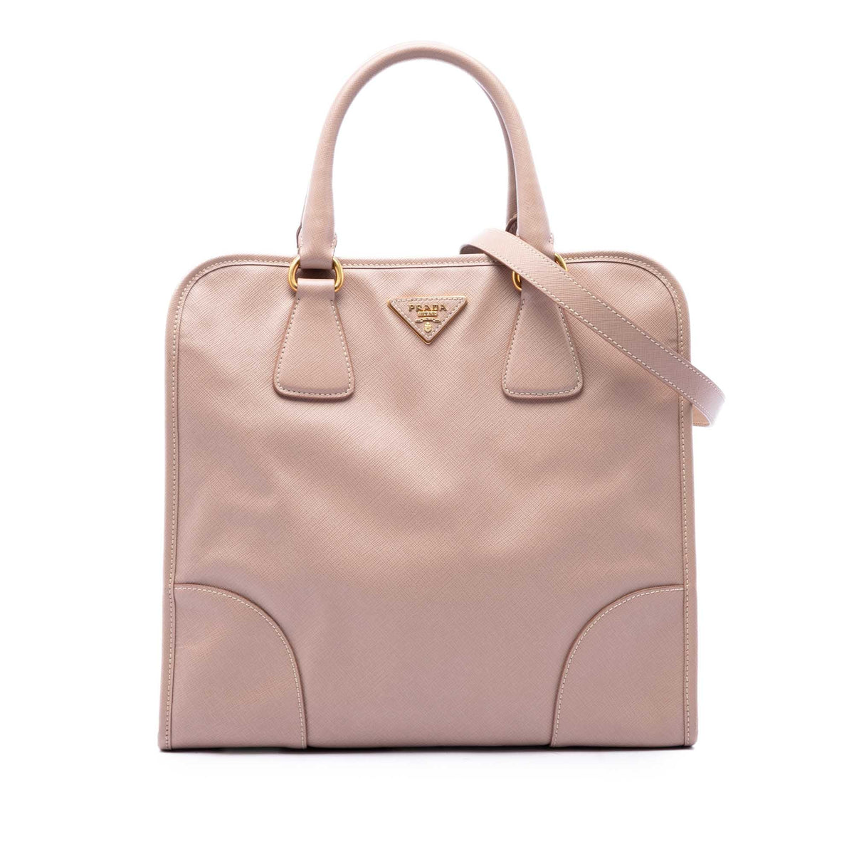 Prada Saffiano Lux Shopping Tote — Pink